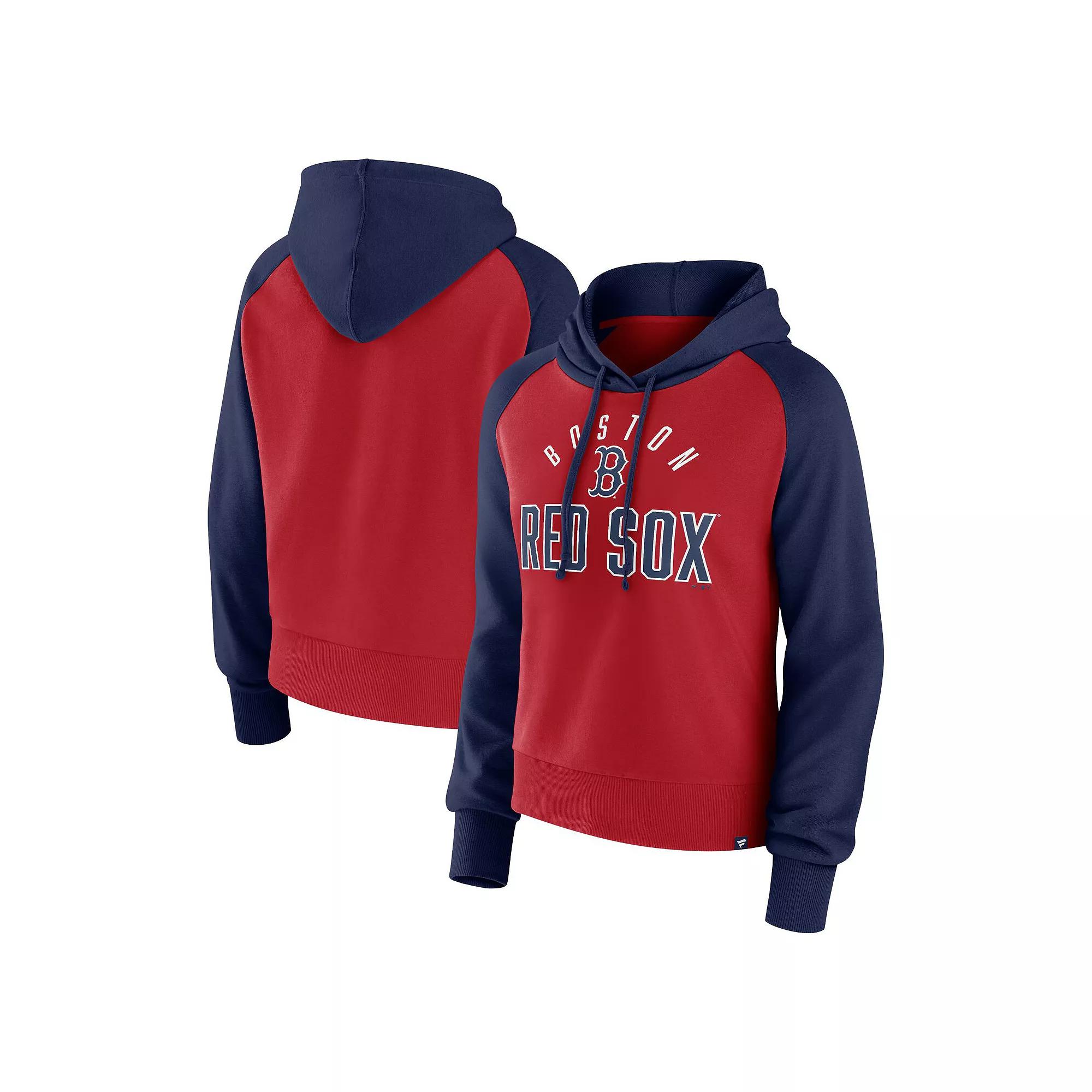 Women's Fanatics Branded Navy/Red Boston Red Sox Pop Fly Pullover Hoodie, Size: Small, Blue Product Image