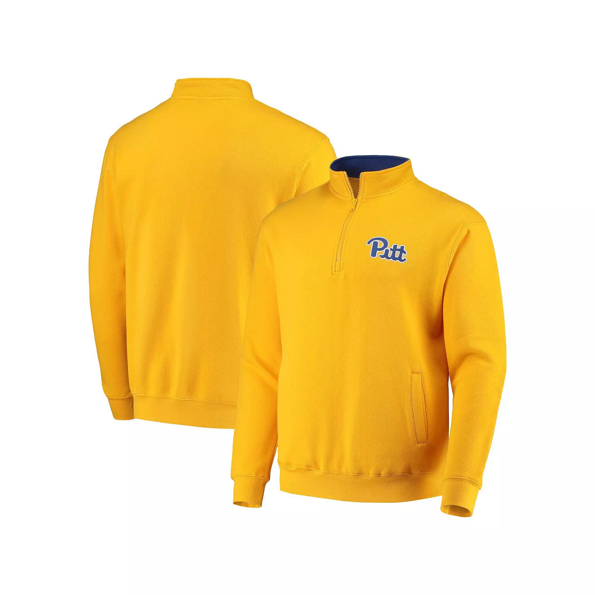 Men's Colosseum Gold Pitt Panthers Tortugas Logo Quarter-Zip Jacket,  Product Image