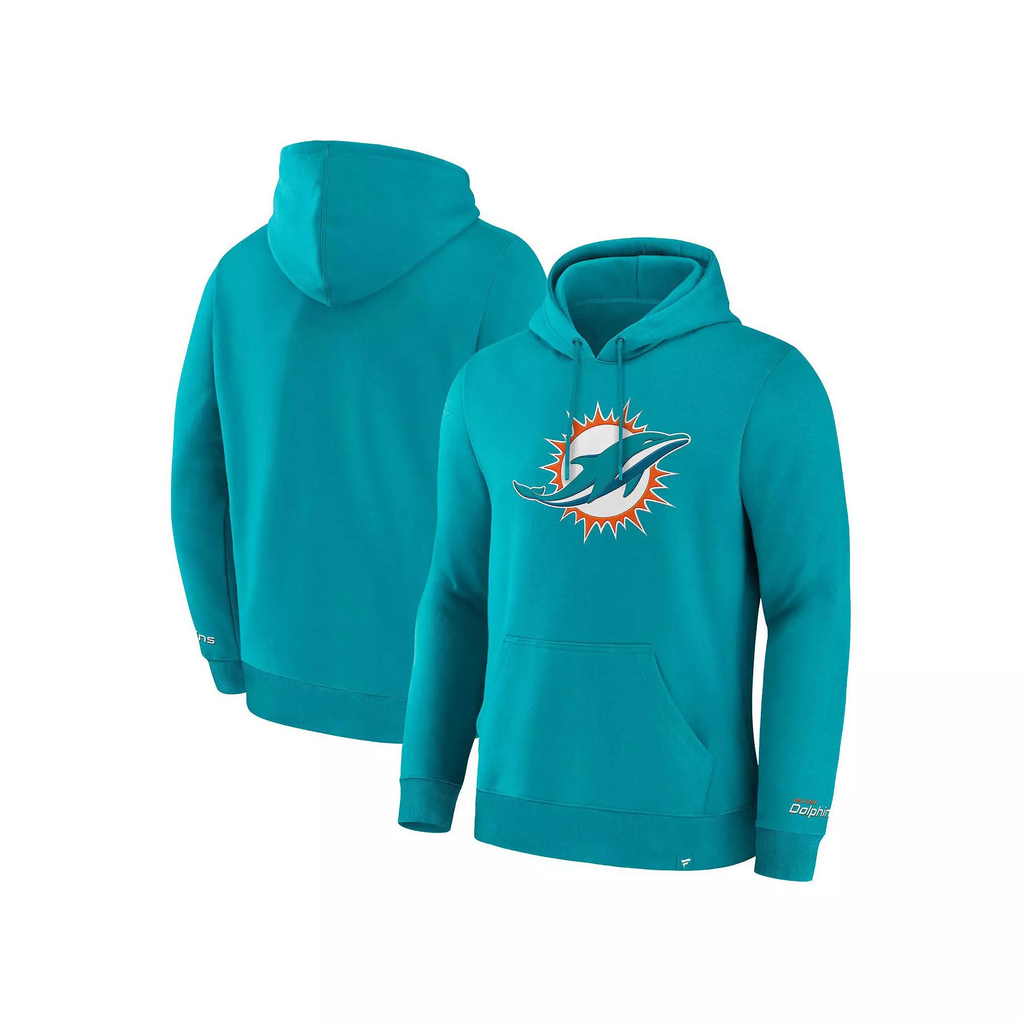 Men's Fanatics Aqua Miami Dolphins Legacy Fleece Pullover Hoodie,  Product Image