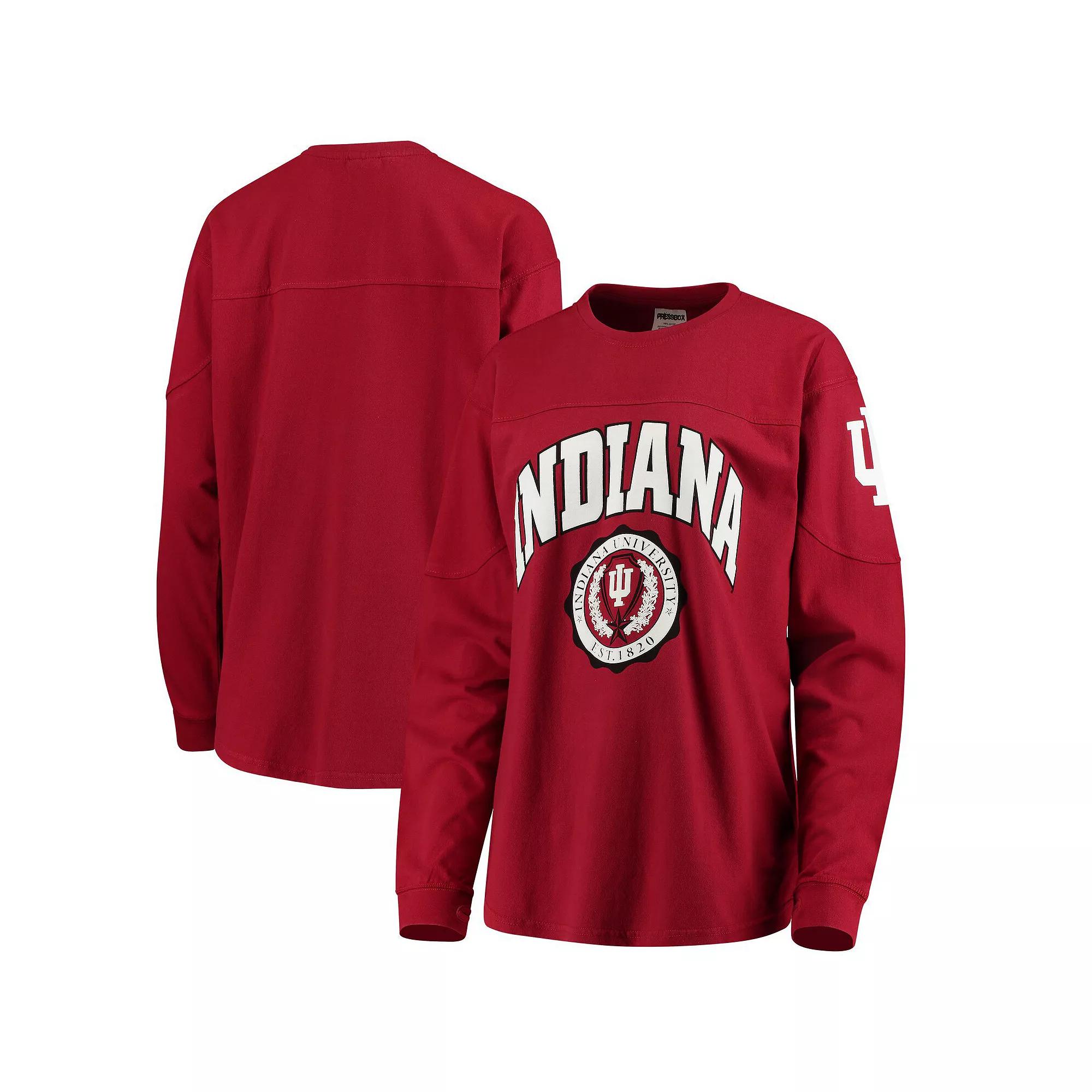 Women's Crimson Indiana Hoosiers Edith Long Sleeve T-Shirt, Size: Large, Red Product Image