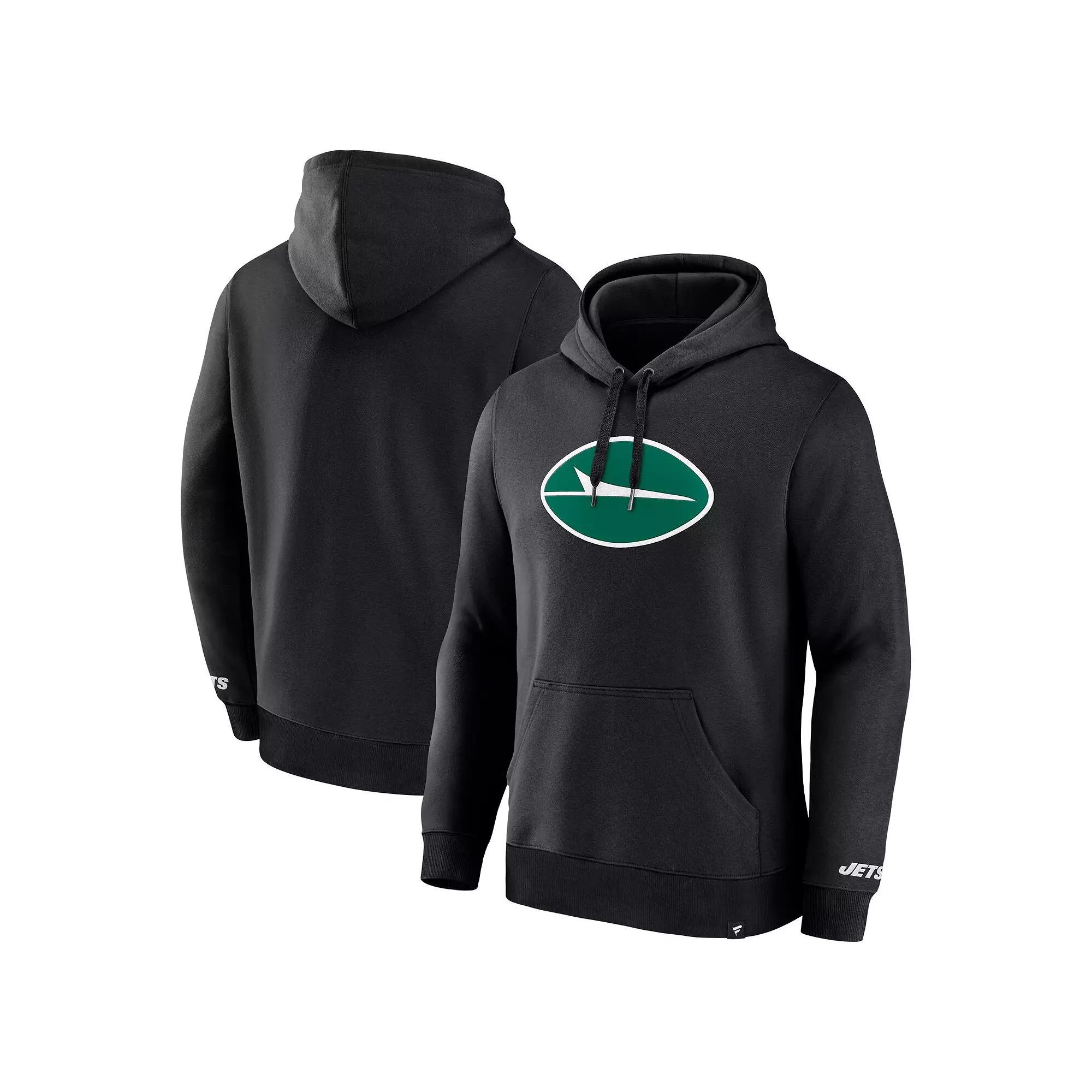 Men's Fanatics Black New York Jets Legacy Fleece Pullover Hoodie,  Product Image