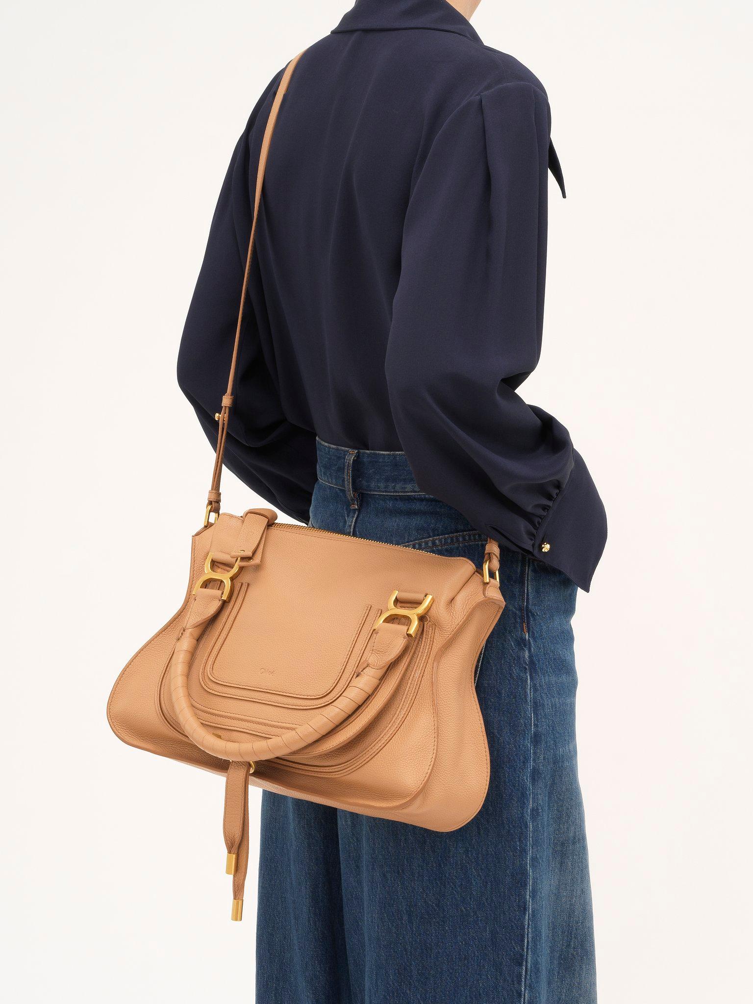 Small Marcie bag in grained leather Product Image