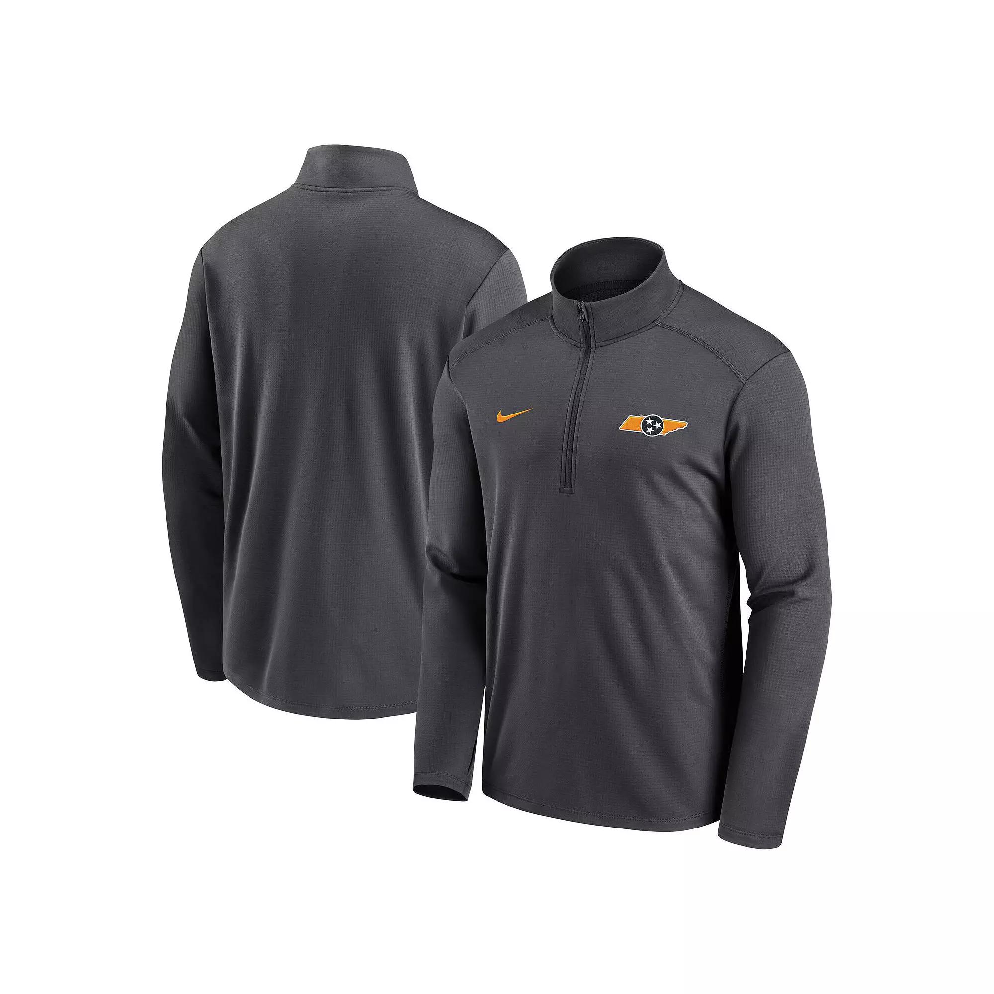 Men's Nike Anthracite Tennessee Volunteers Pacer Half-Zip Pullover Top,  Product Image