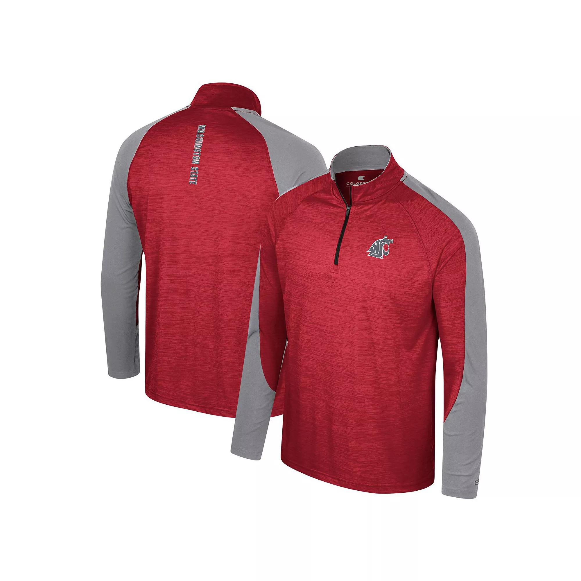 Men's Colosseum Navy Auburn Tigers Langmore Raglan Quarter-Zip Top,  Product Image