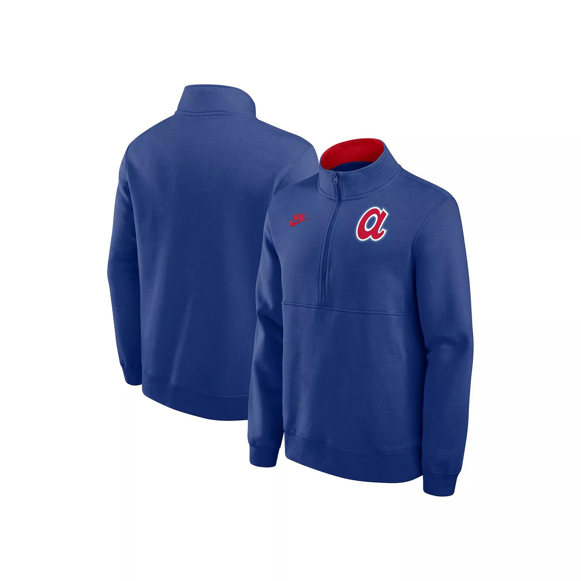 Men's Nike Navy Minnesota Twins Cooperstown Collection Fleece Half-Zip Pullover, Size: XL, Blue Product Image