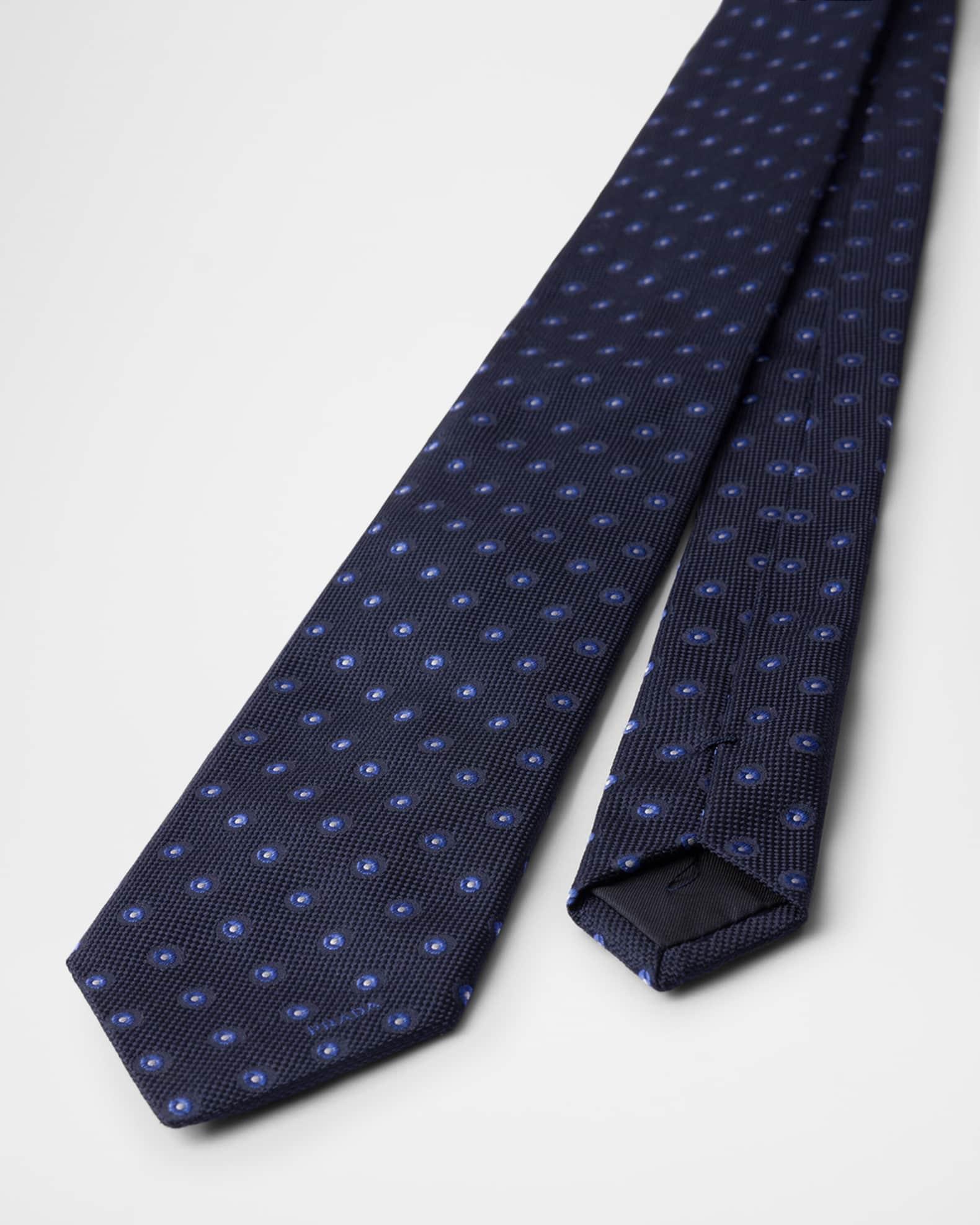 Men's Geometric Circle Silk Tie Product Image