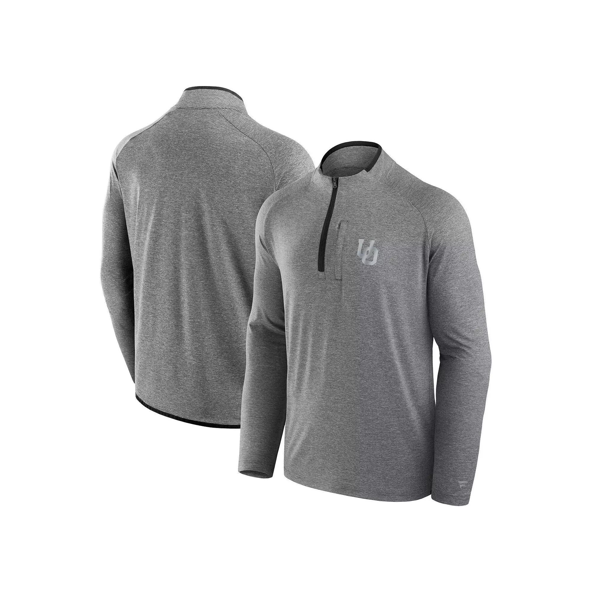 Men's Fanatics Black Oregon Ducks Mock Neck Half-Zip Pullover Jacket,  Product Image