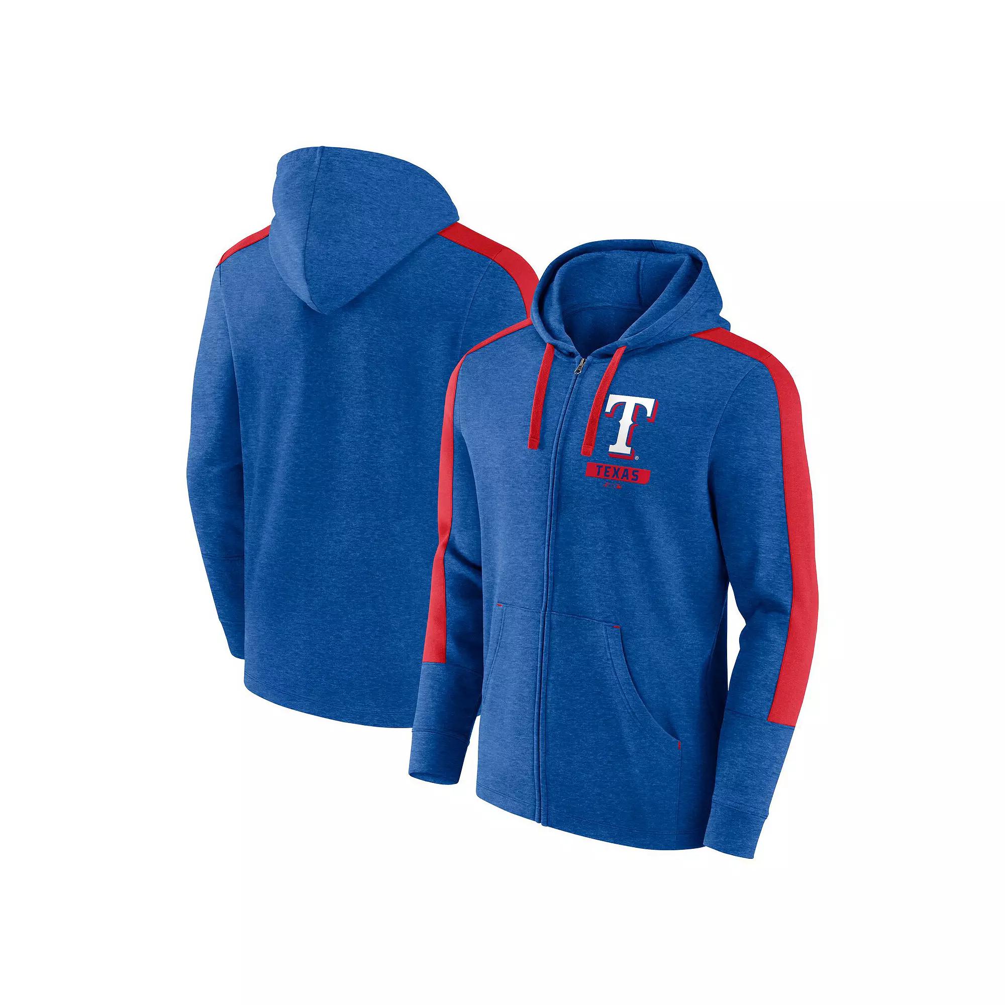 Men's Fanatics Heather Red Atlanta Falcons Gains Full-Zip Hoodie,  Product Image