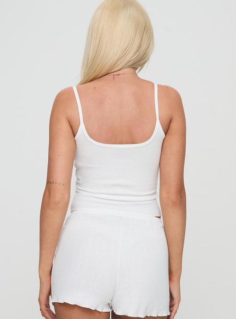Take On Me Rib Top White Product Image