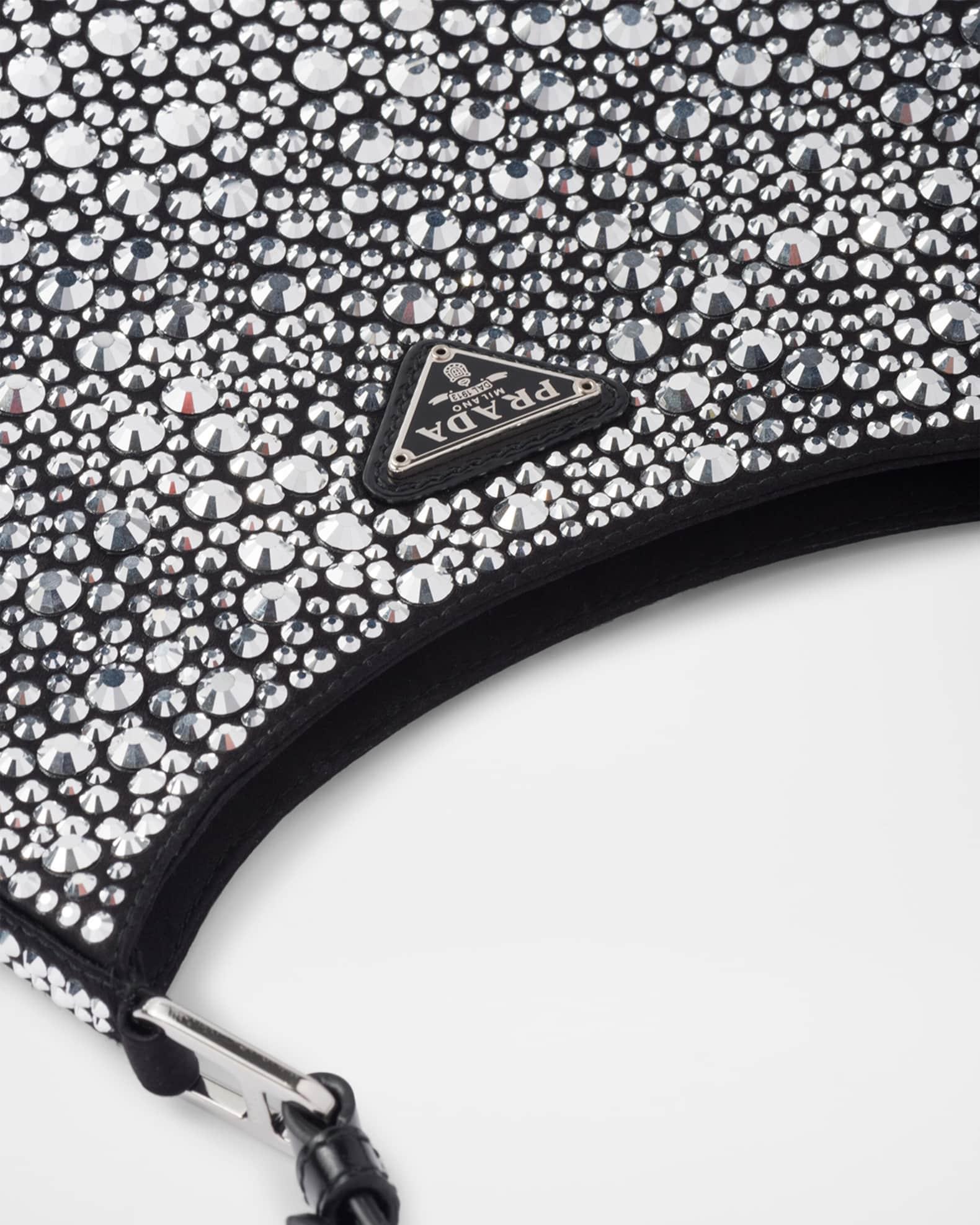 Cleo Satin Shoulder Bag with Crystals Product Image