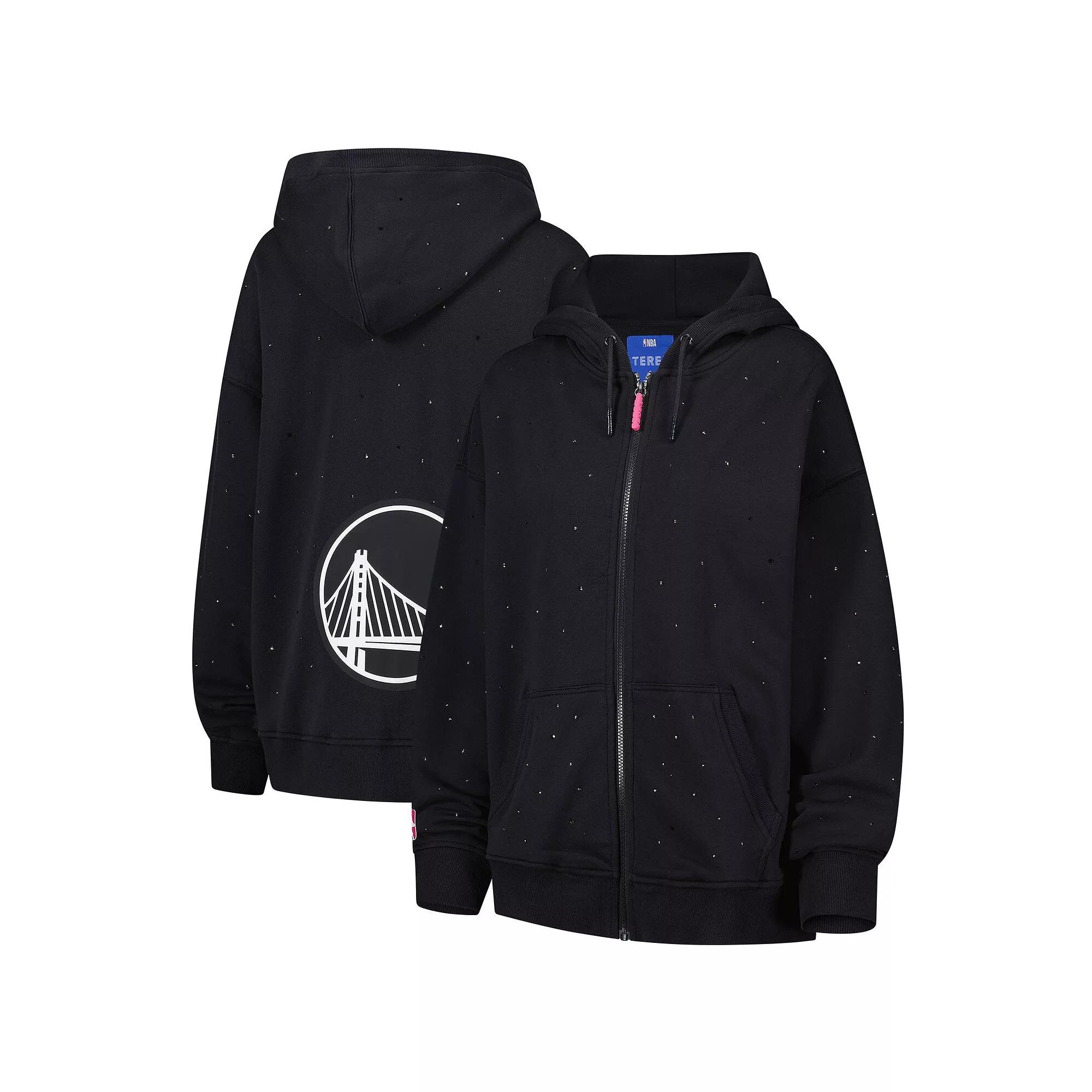 Womens Terez Golden State Warriors Allover Gemstone Full-Zip Hoodie Product Image