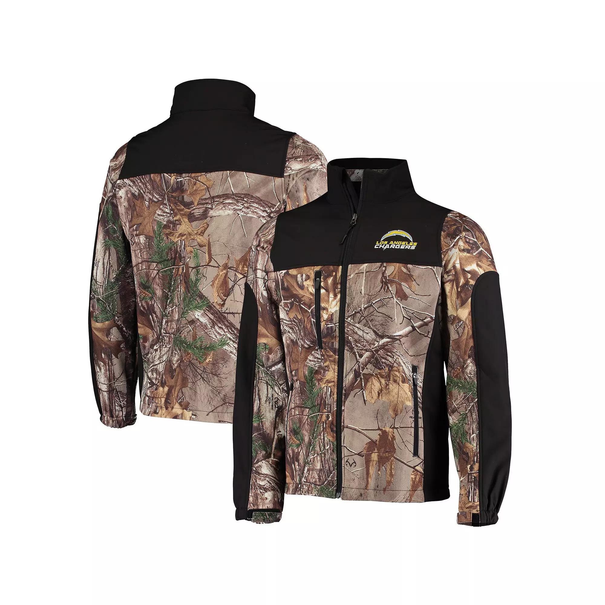 Men's Dunbrooke Realtree Camo/Black Los Angeles Chargers Circle Hunter Softshell Full-Zip Jacket,  Product Image