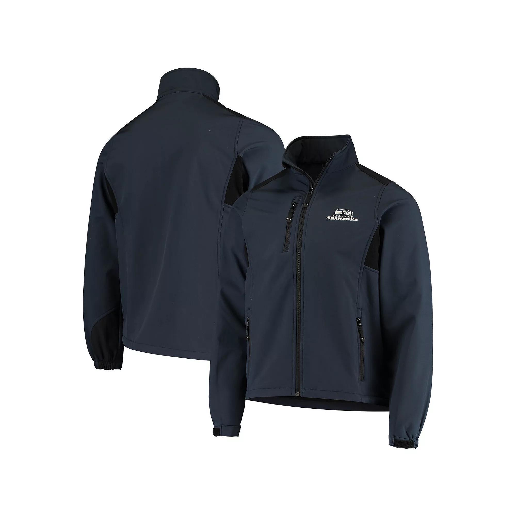 Men's Dunbrooke Navy Seattle Seahawks Circle Softshell Fleece Full-Zip Jacket, Size: XL, Blue Product Image