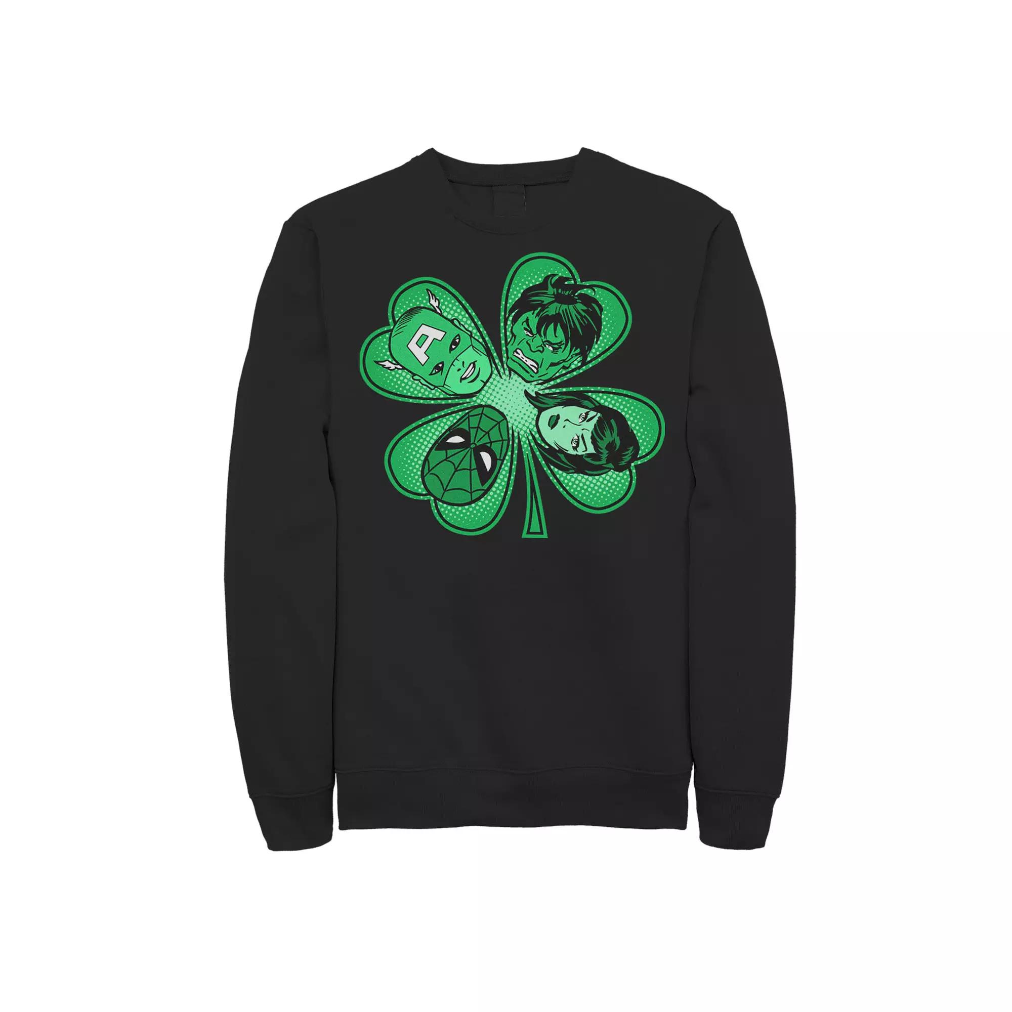 Men's Marvel Avengers Shamrock Head Shot Sweatshirt,  Product Image