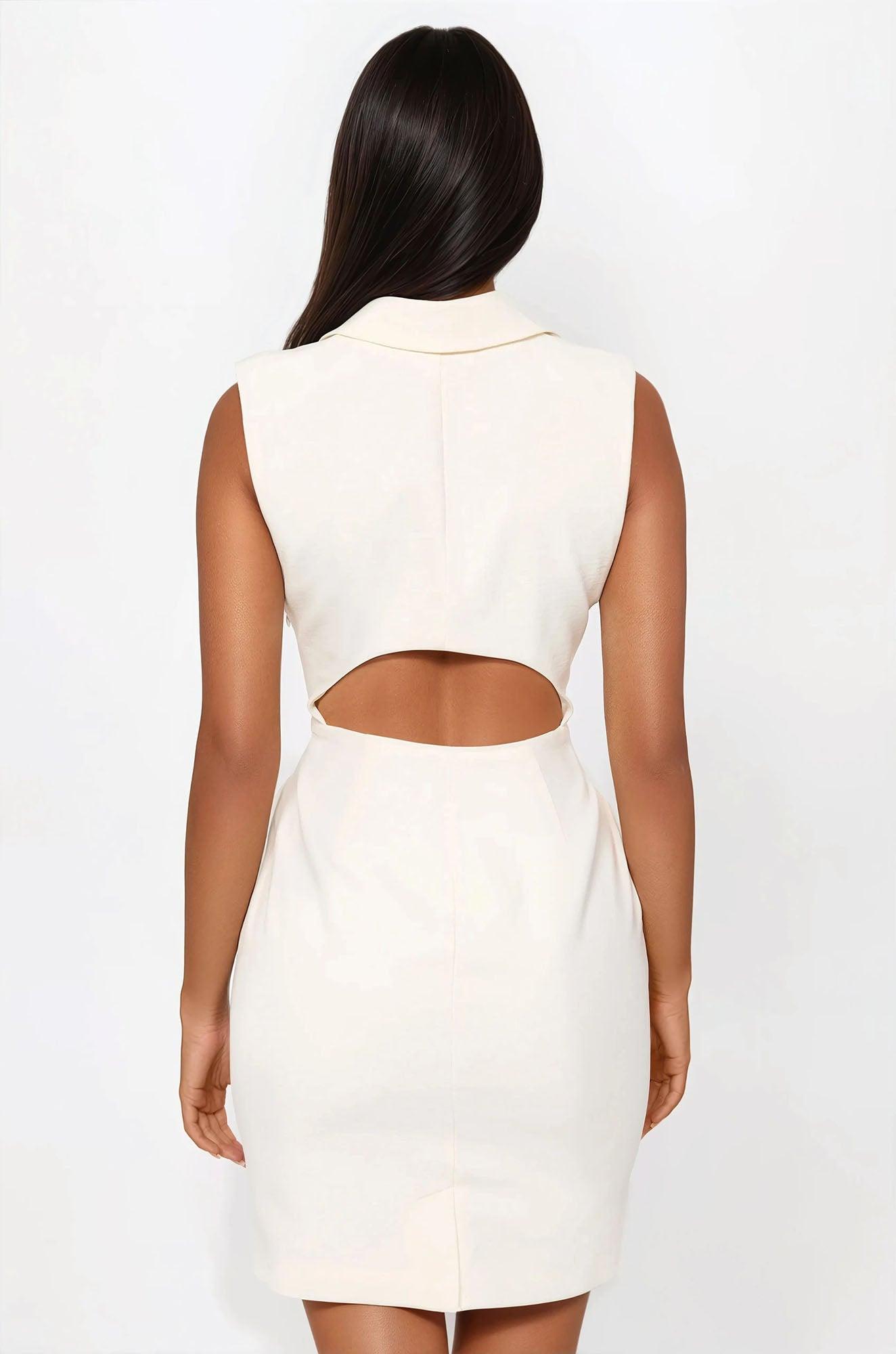 Patricia Crepe Midi Dress - Cream Product Image