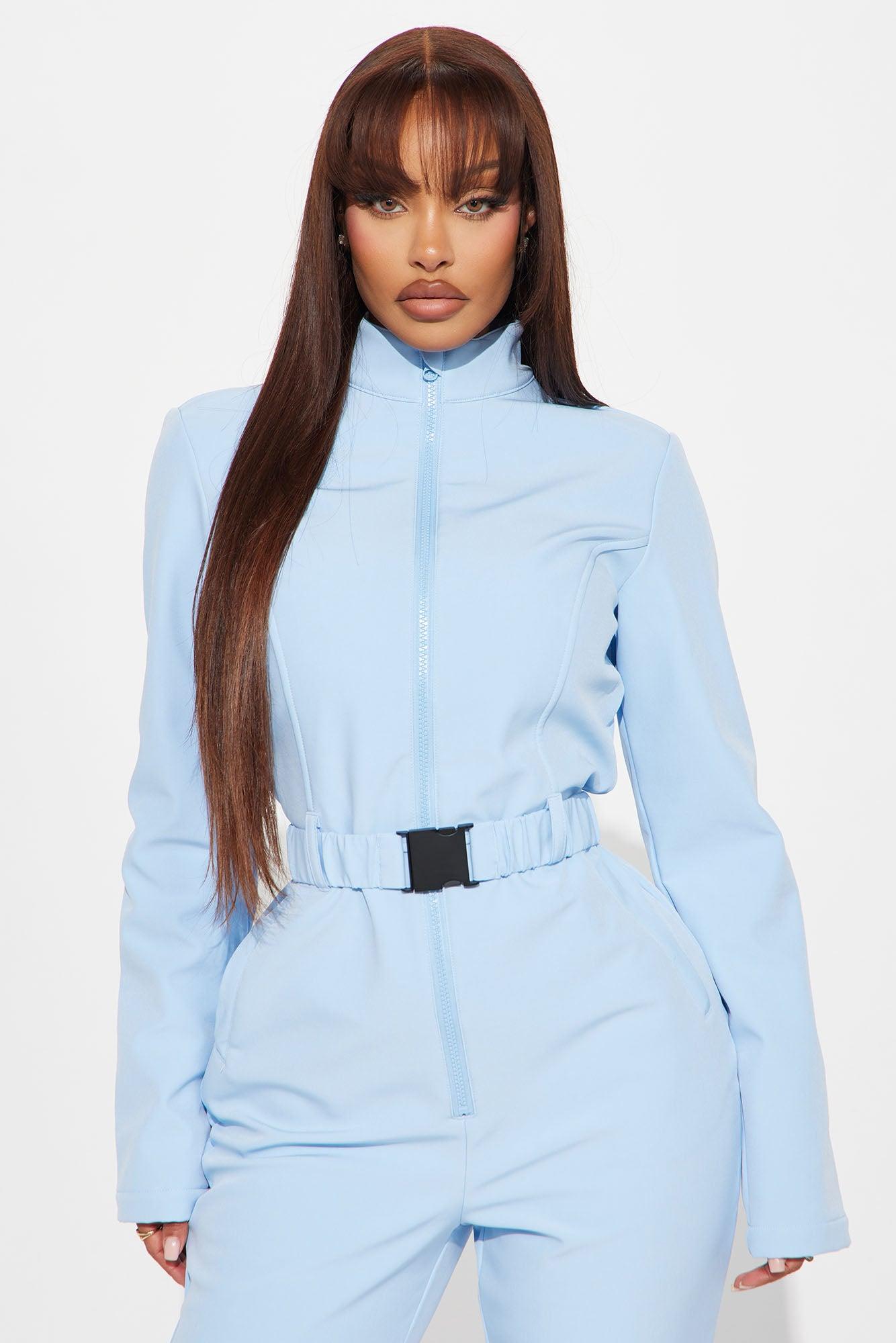 Cross Country Ski Jumpsuit - Light Blue Product Image