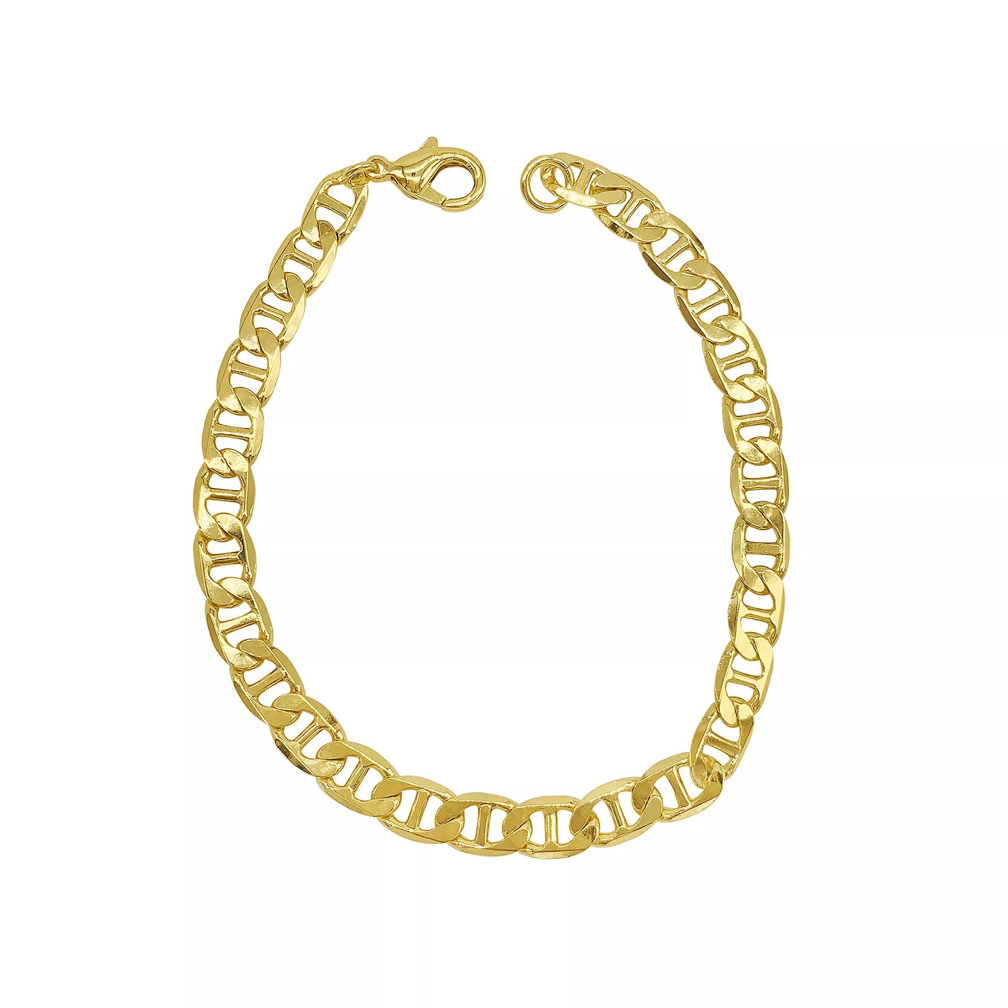 Adornia 14k Gold Plated Stainless Steel Chain Bracelet, Men's, Gold Tone Product Image