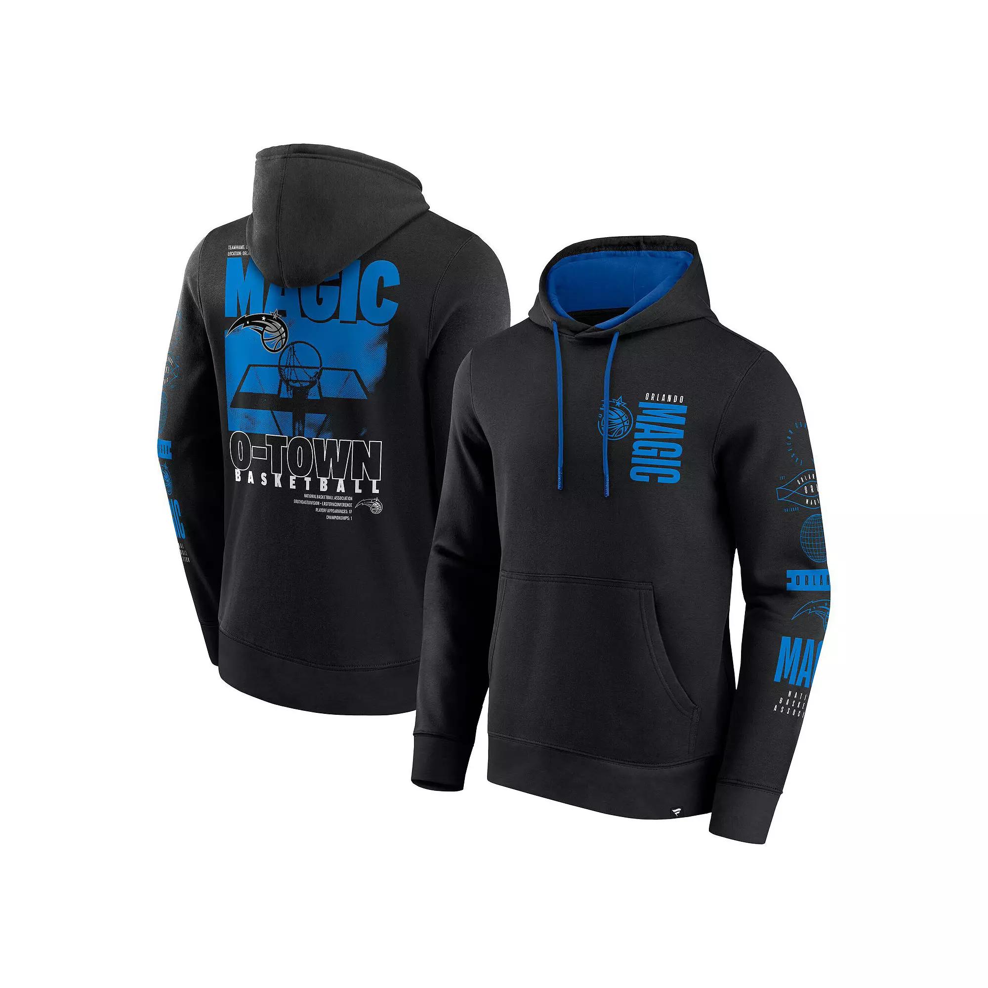 Men's Fanatics Black Orlando Magic Game Time Crossover Pullover Hoodie,  Product Image