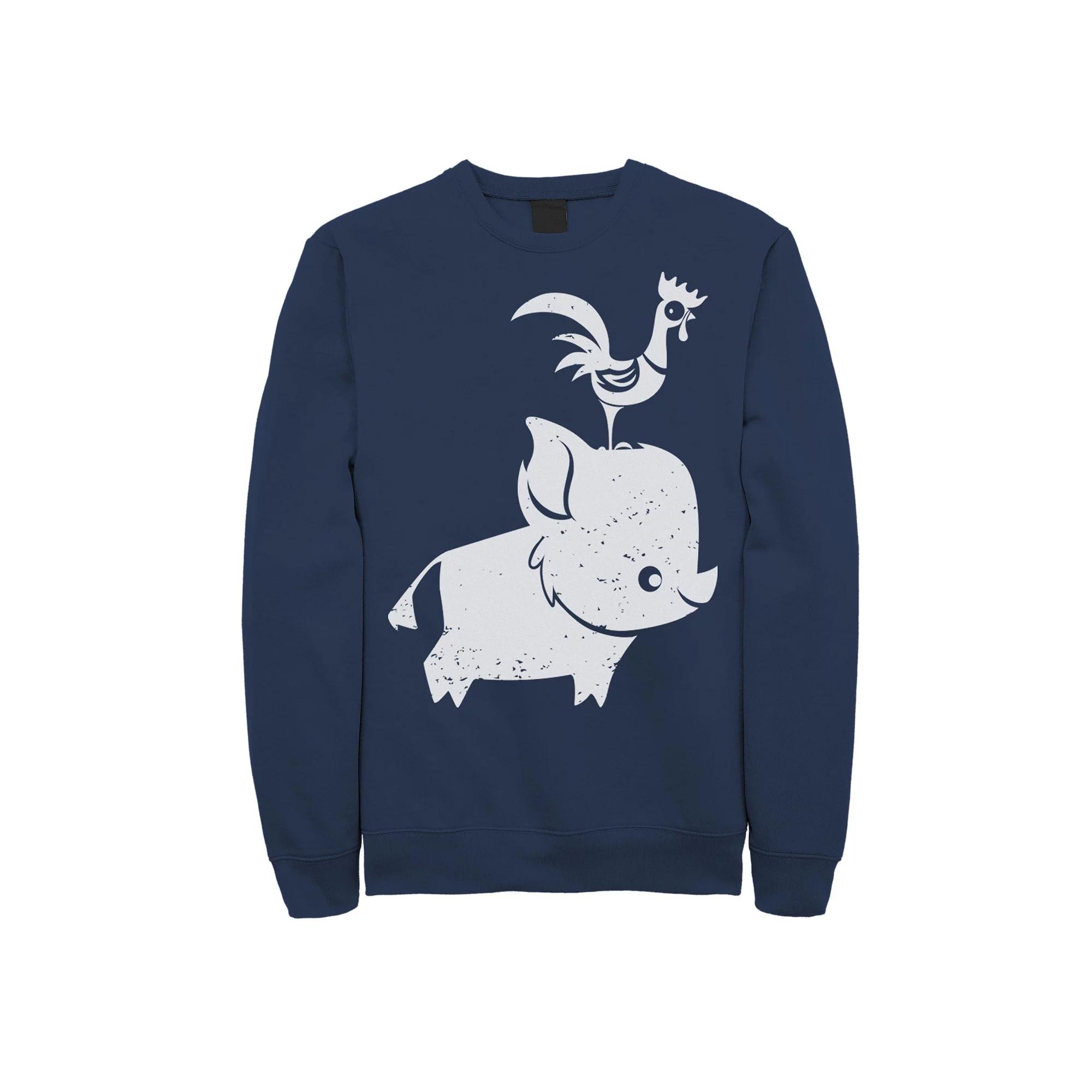 Disney's Moana Cute Pua And Heihei Men's Sweatshirt,  Product Image
