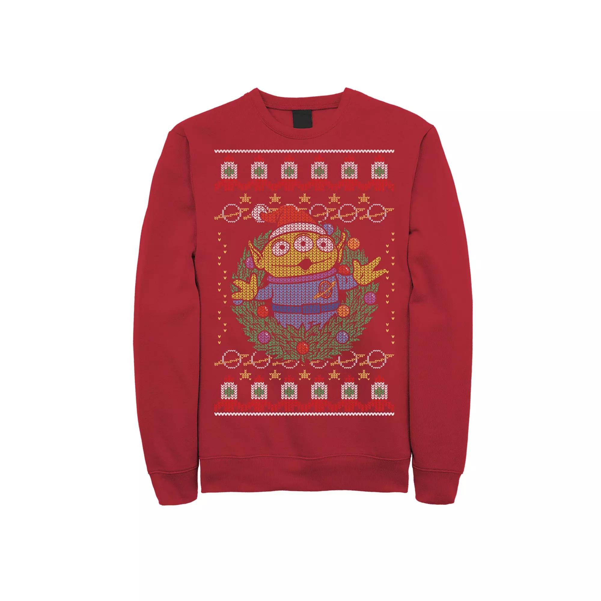 Disney / Pixar's Toy Story Alien Men's Greetings Ugly Christmas StyleSweatshirt,  Product Image