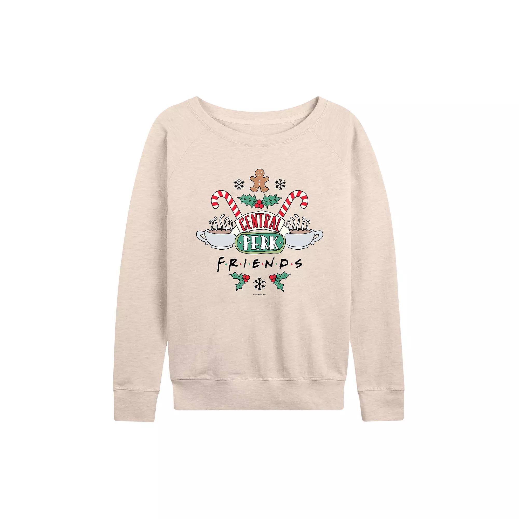 Women's Friends Holiday Central Perk French Terry Long Sleeve Tee,  Product Image