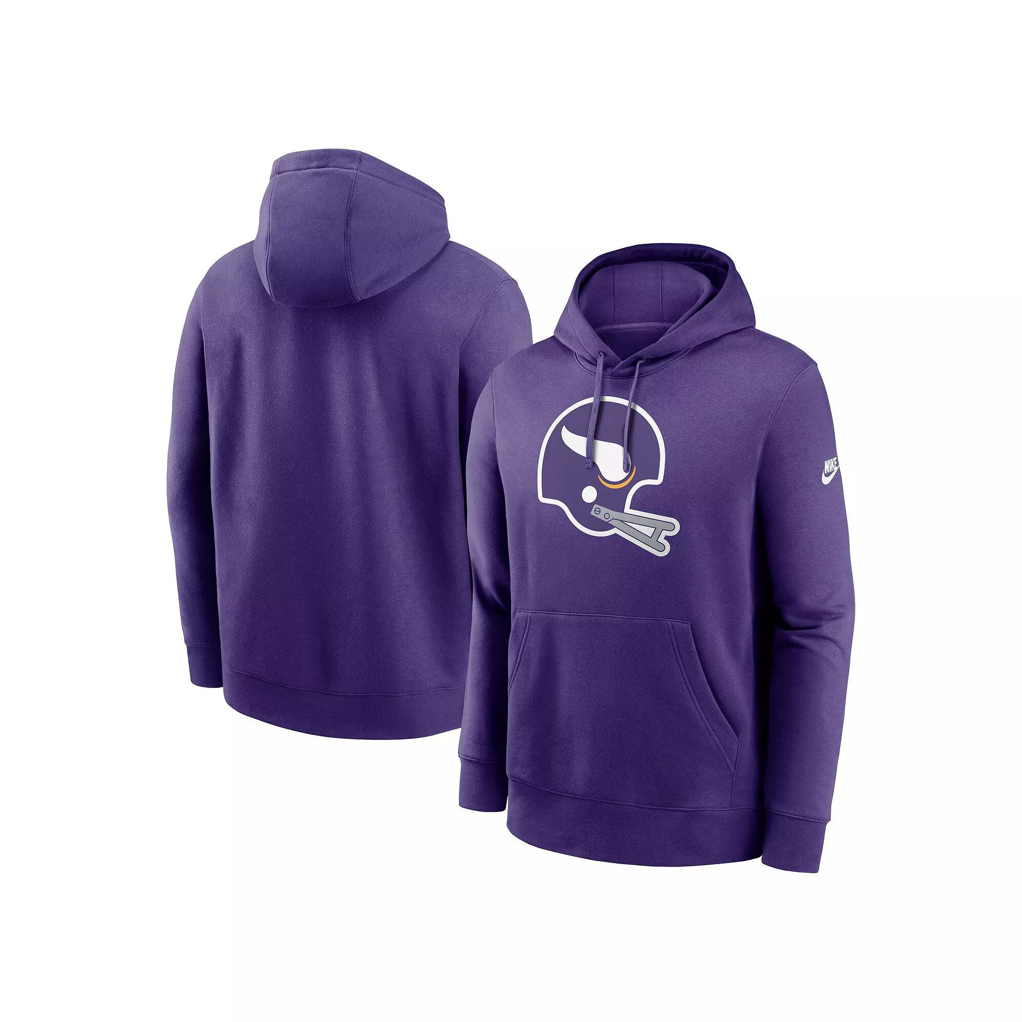 Men's Nike Purple Minnesota Vikings Rewind Club Logo Pullover Hoodie, Size: 2XL Product Image