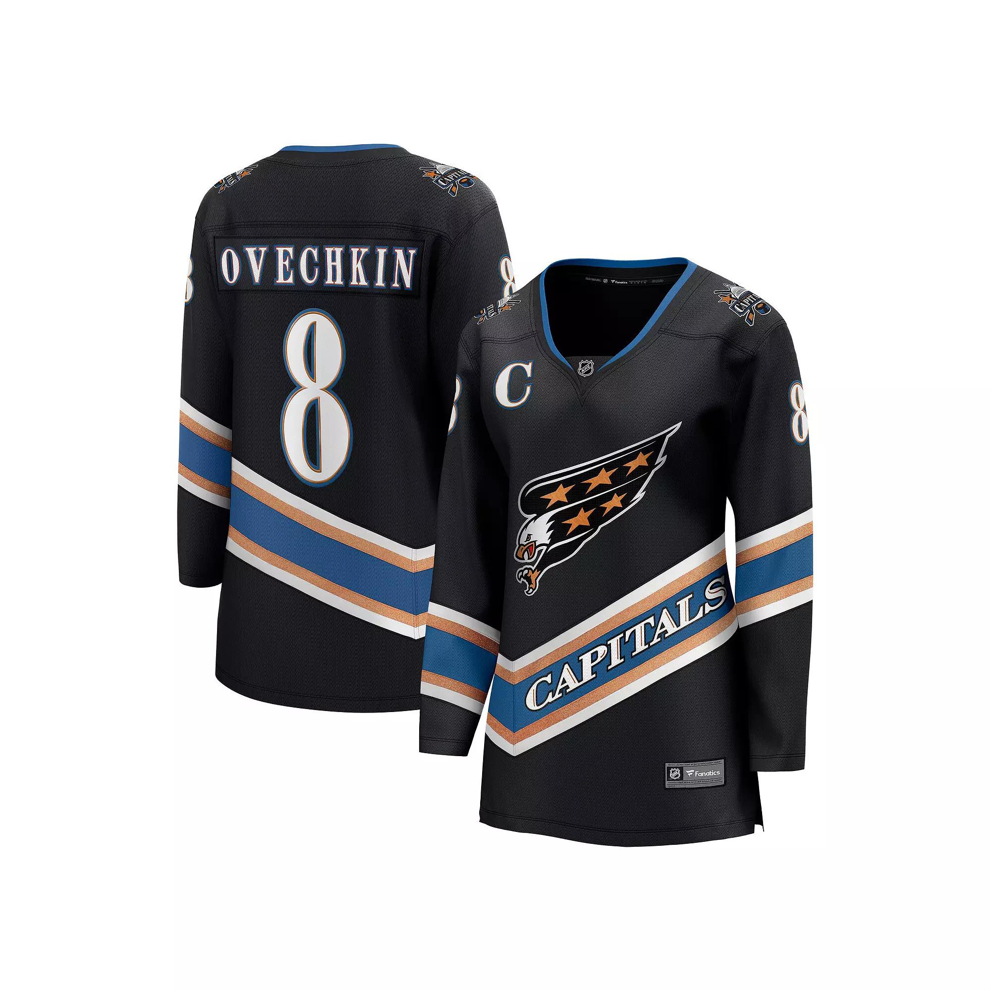 Women's Fanatics Alexander Ovechkin Black Washington Capitals Alternate 50th Anniversary Premier Breakaway Player Jersey, Size: XL Product Image