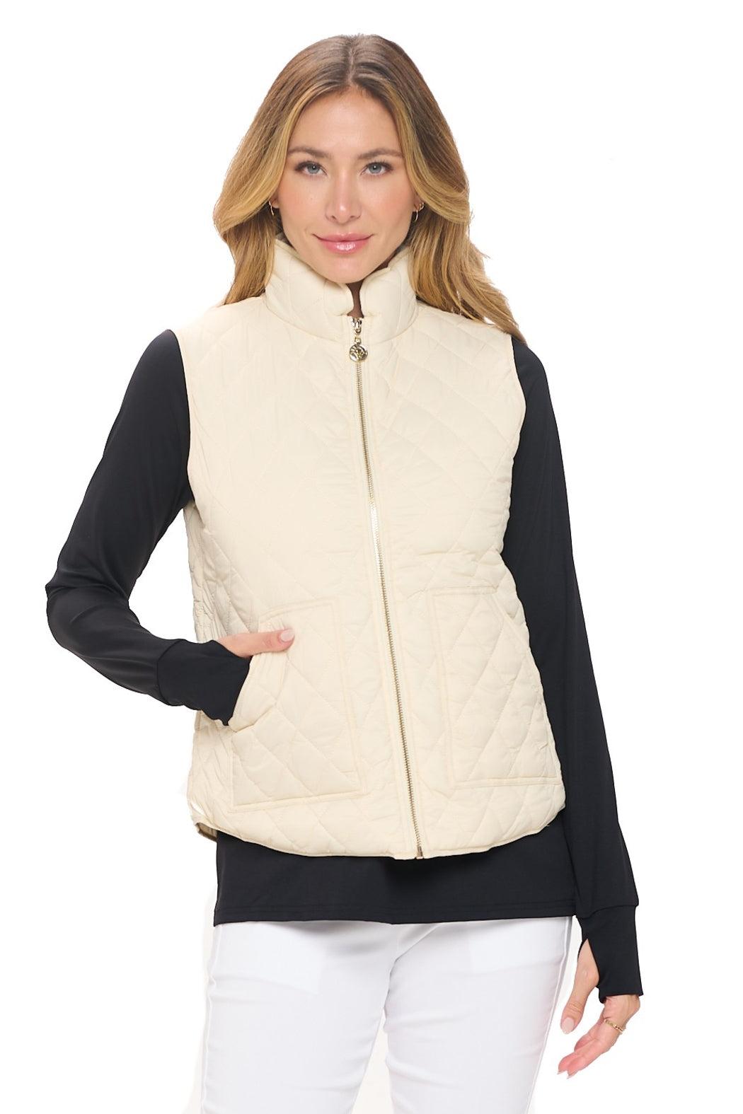 Tan Puffer Vest Product Image