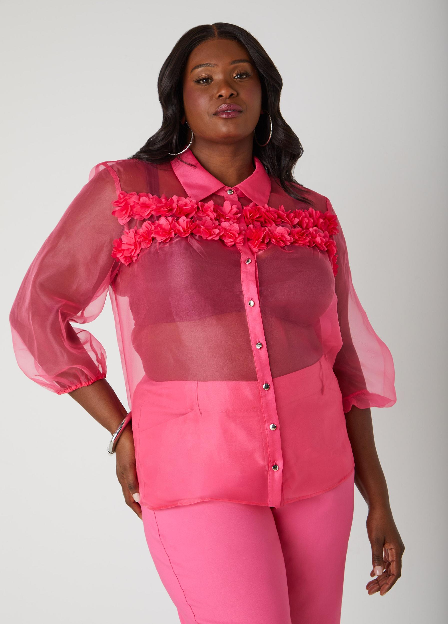 Rosette Organza Shirt Product Image
