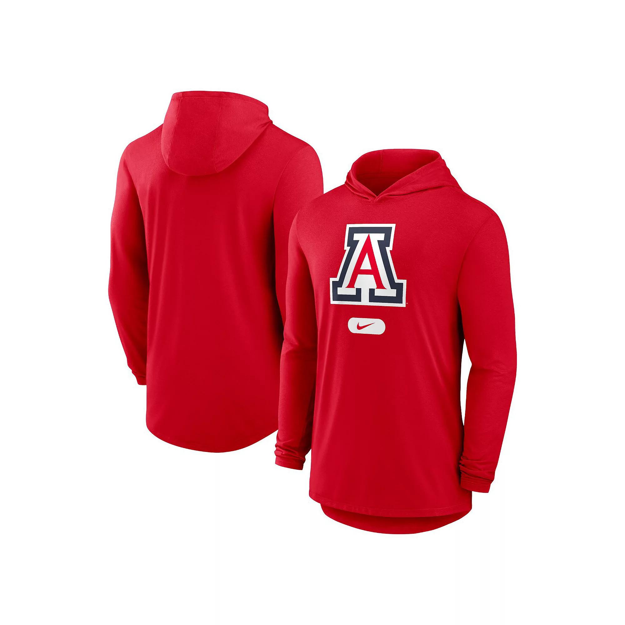 Men's Nike Navy Arizona Wildcats Lightweight Performance Long Sleeve Hoodie T-Shirt,  Product Image