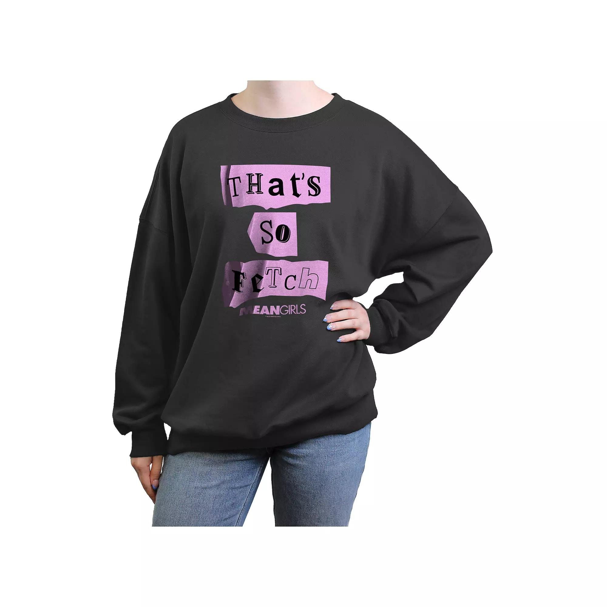 Juniors' Mardi Gras Crew Long Sleeve Graphic Fleece, Girl's,  Product Image