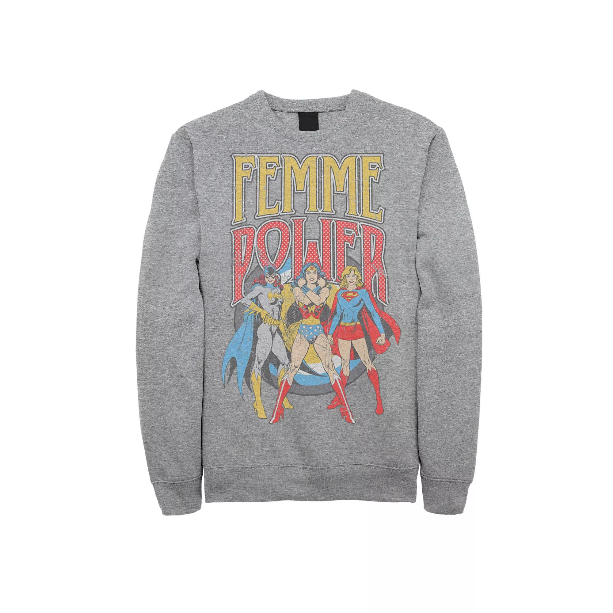 Men's DC Comics Justice League Vintage Femme Power Sweatshirt,  Product Image