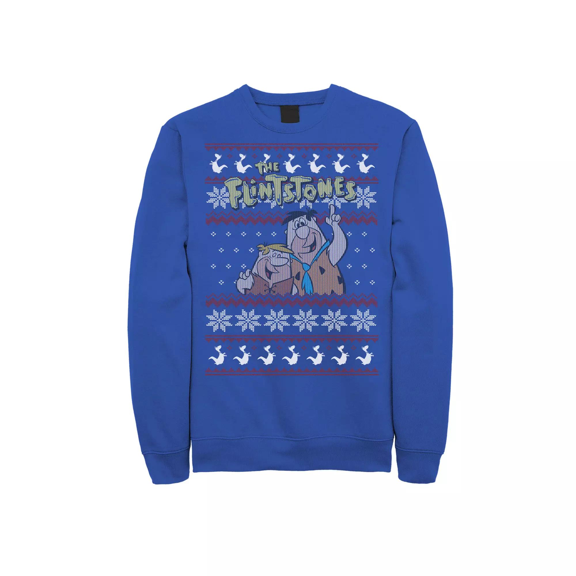 Men's The Flintstones Best Friends Holiday Party Sweatshirt,  Product Image