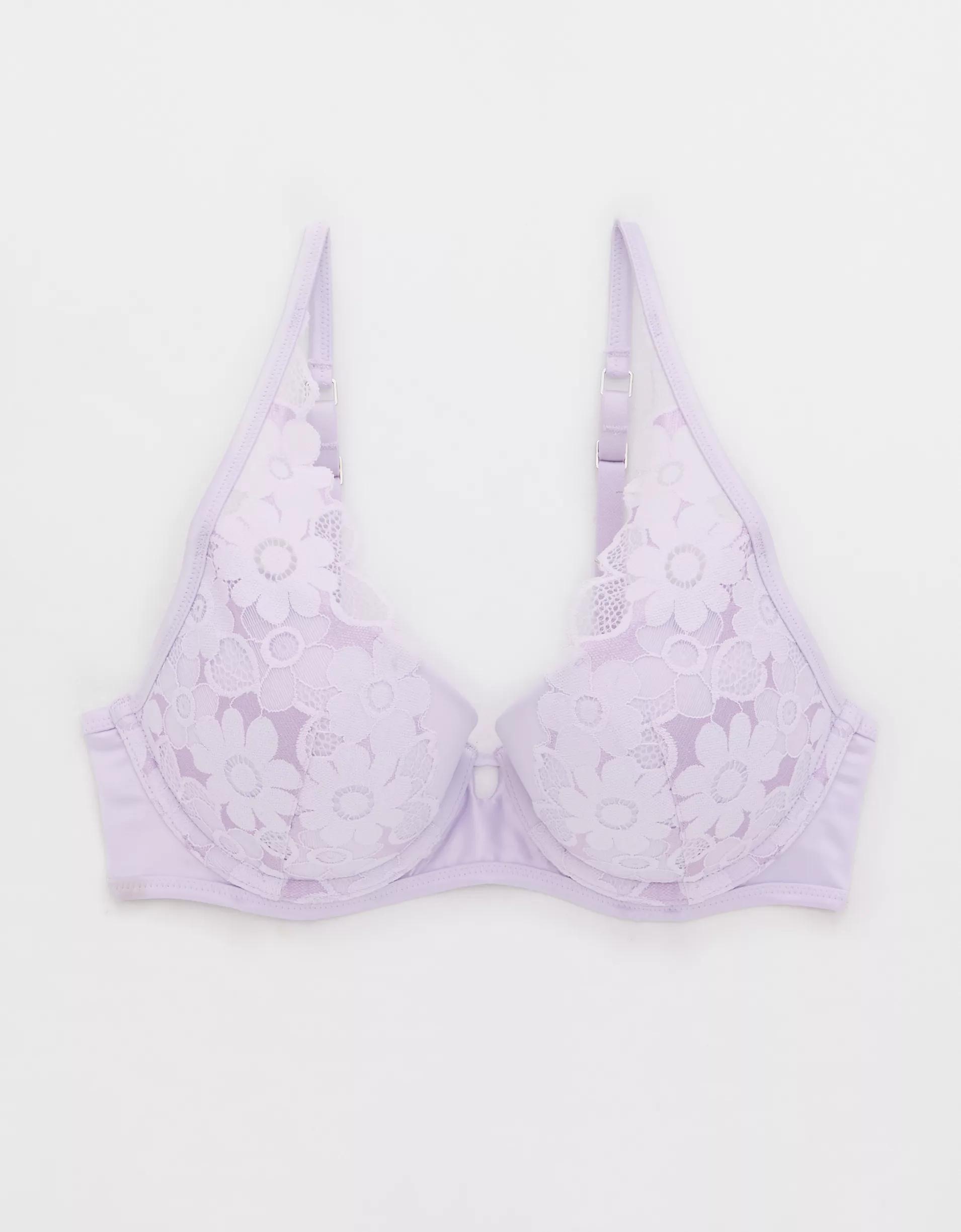 Show Off Plunge Push Up Real Lace Bra Product Image
