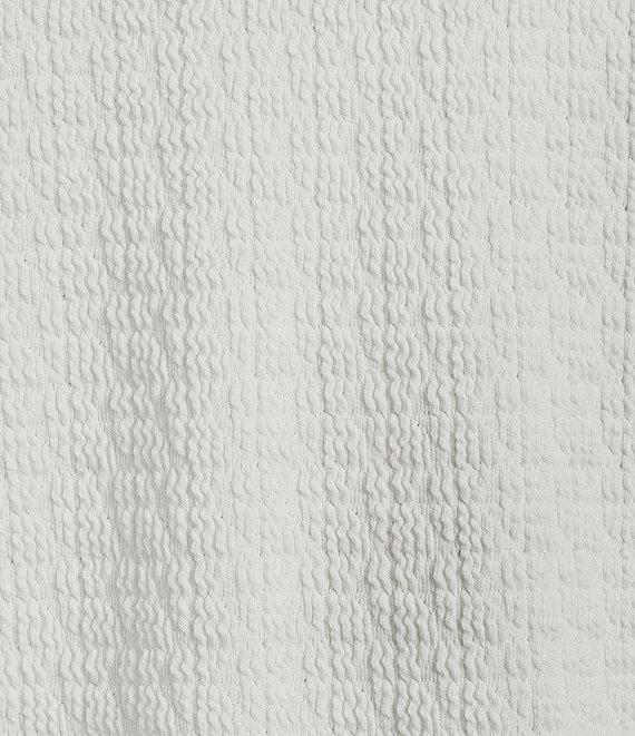 Moa Moa Striped V-Neck Short Sleeve Cropped Top Product Image