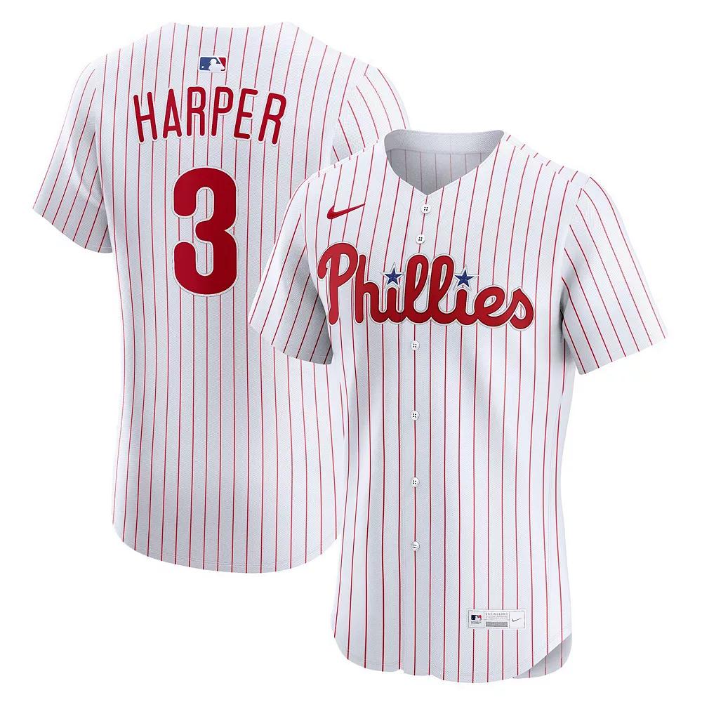 Men's Nike Bryce Harper White Philadelphia Phillies Home Elite Jersey, Size: 60 Product Image