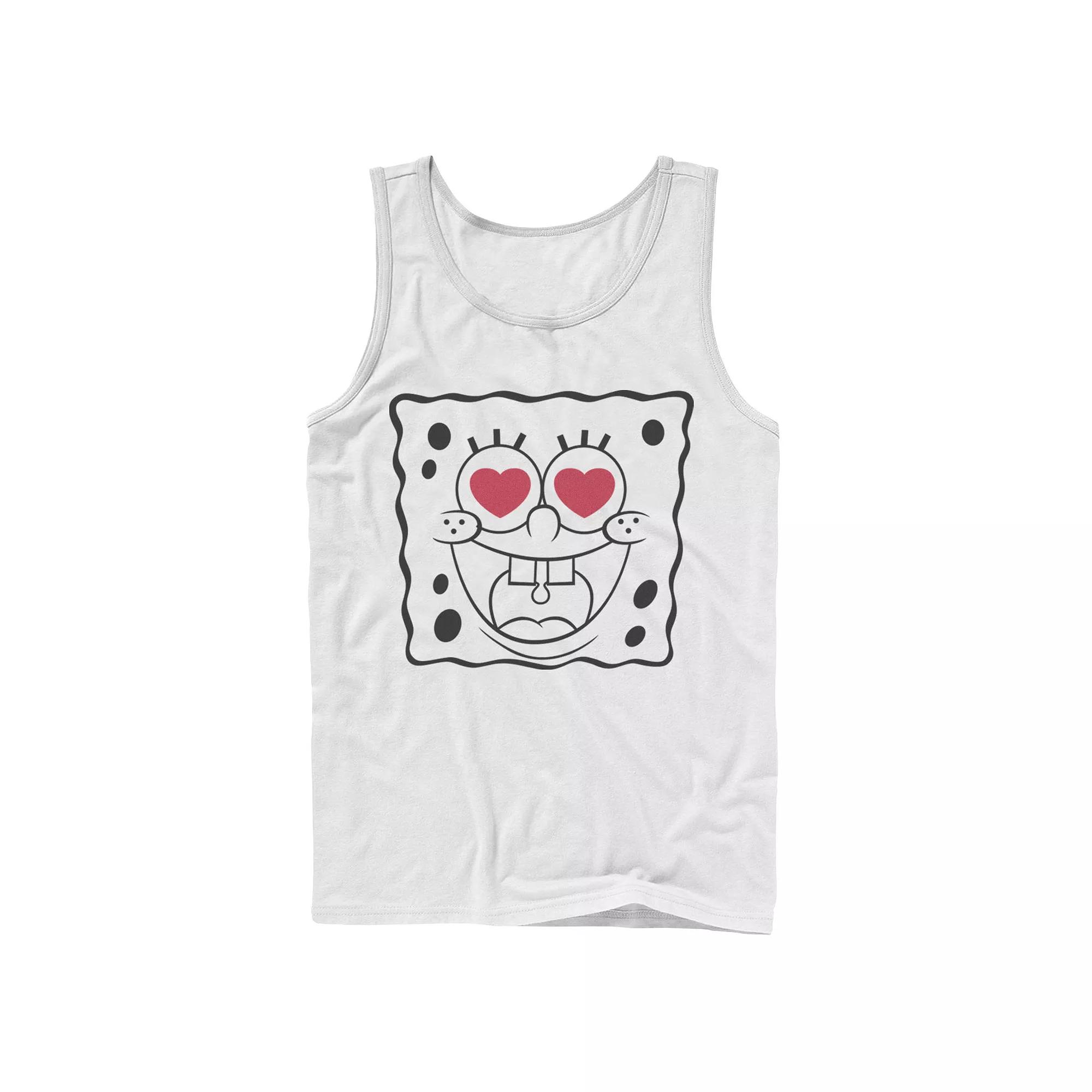 Men's Nickelodeon SpongeBob SquarePants Heart Eyes Line Art Tank Top,  Product Image