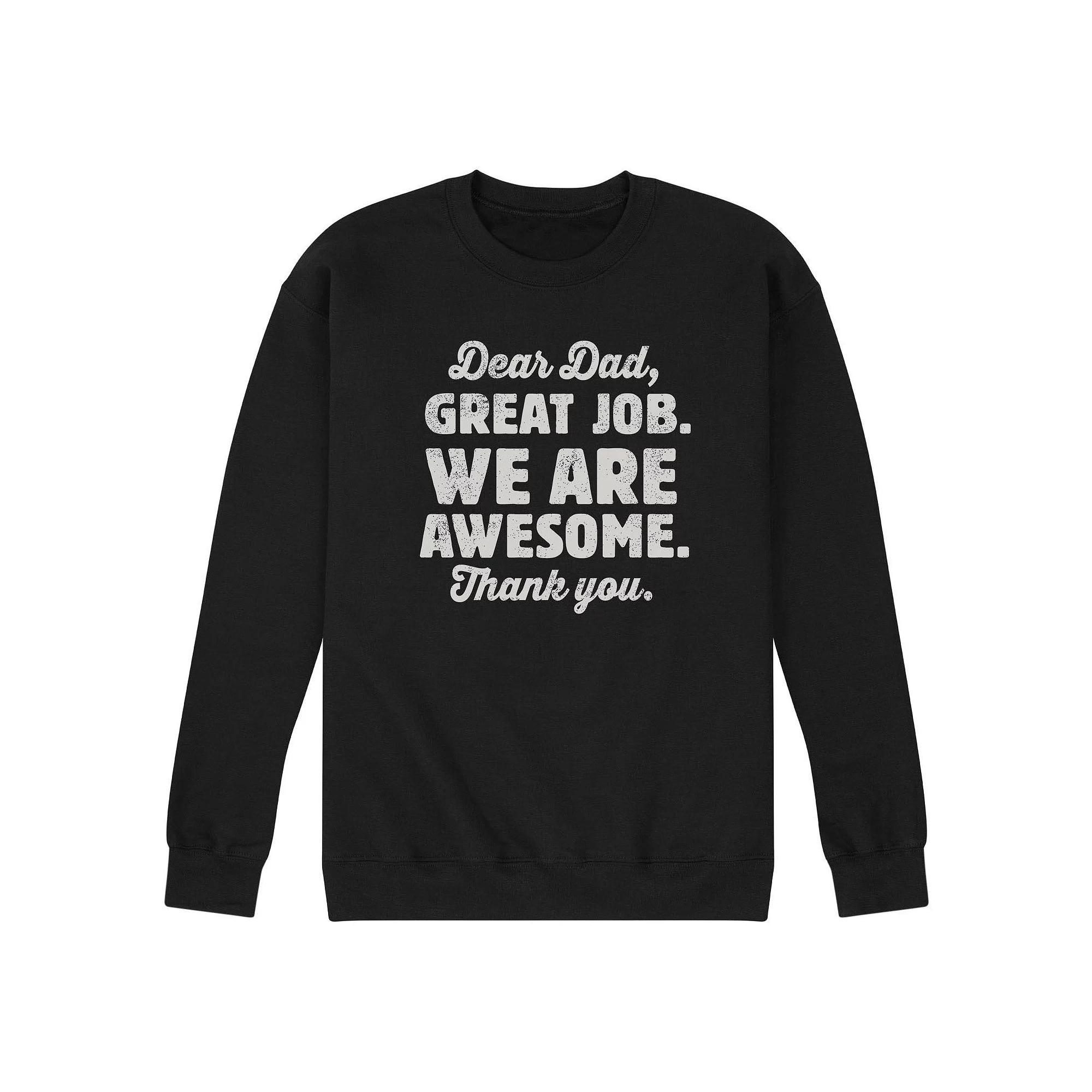 Men's Dear Dad Great Job Fleece Sweatshirt,  Product Image