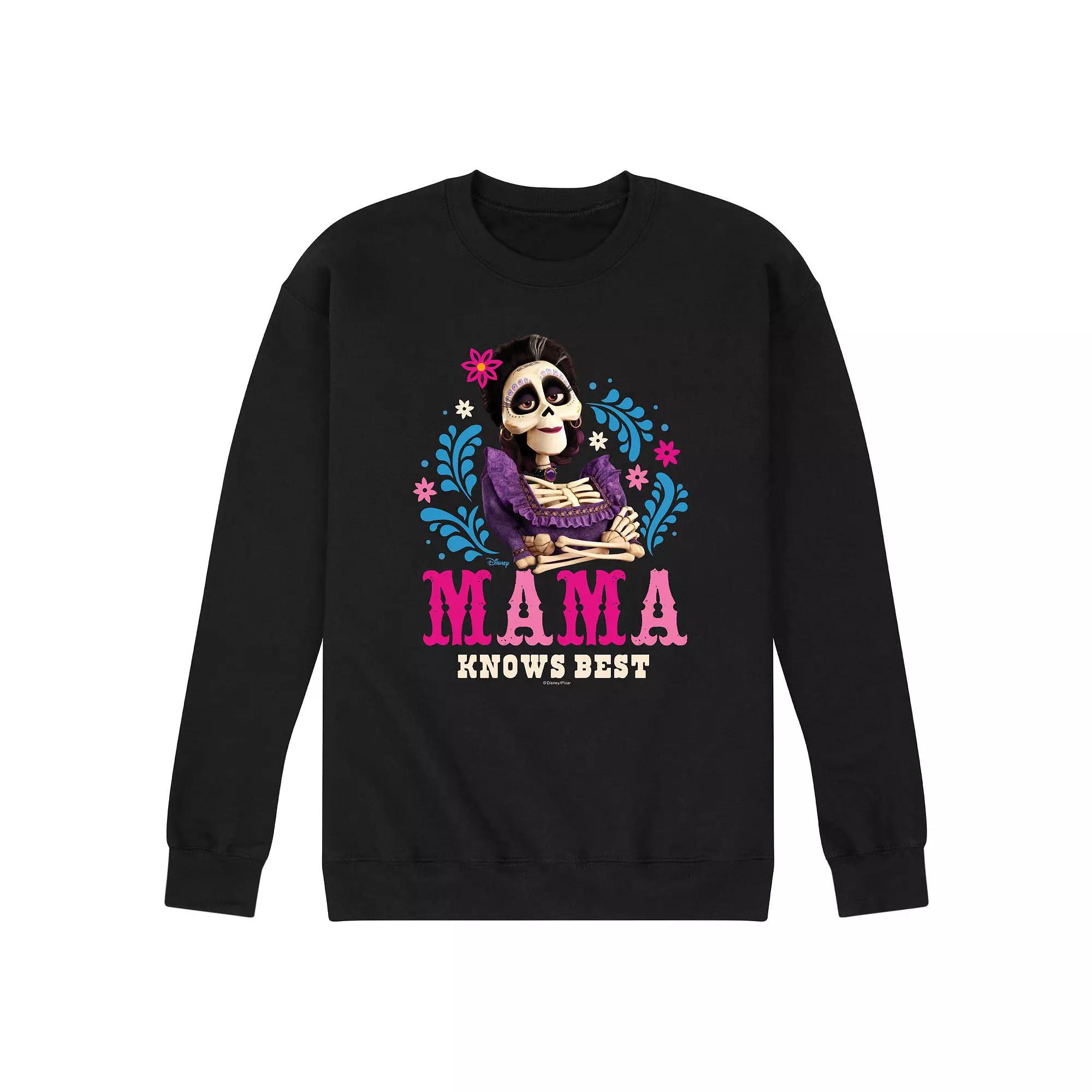 Disney / Pixar's Coco Imelda Men's Mama Knows Best Fleece Sweatshirt,  Product Image