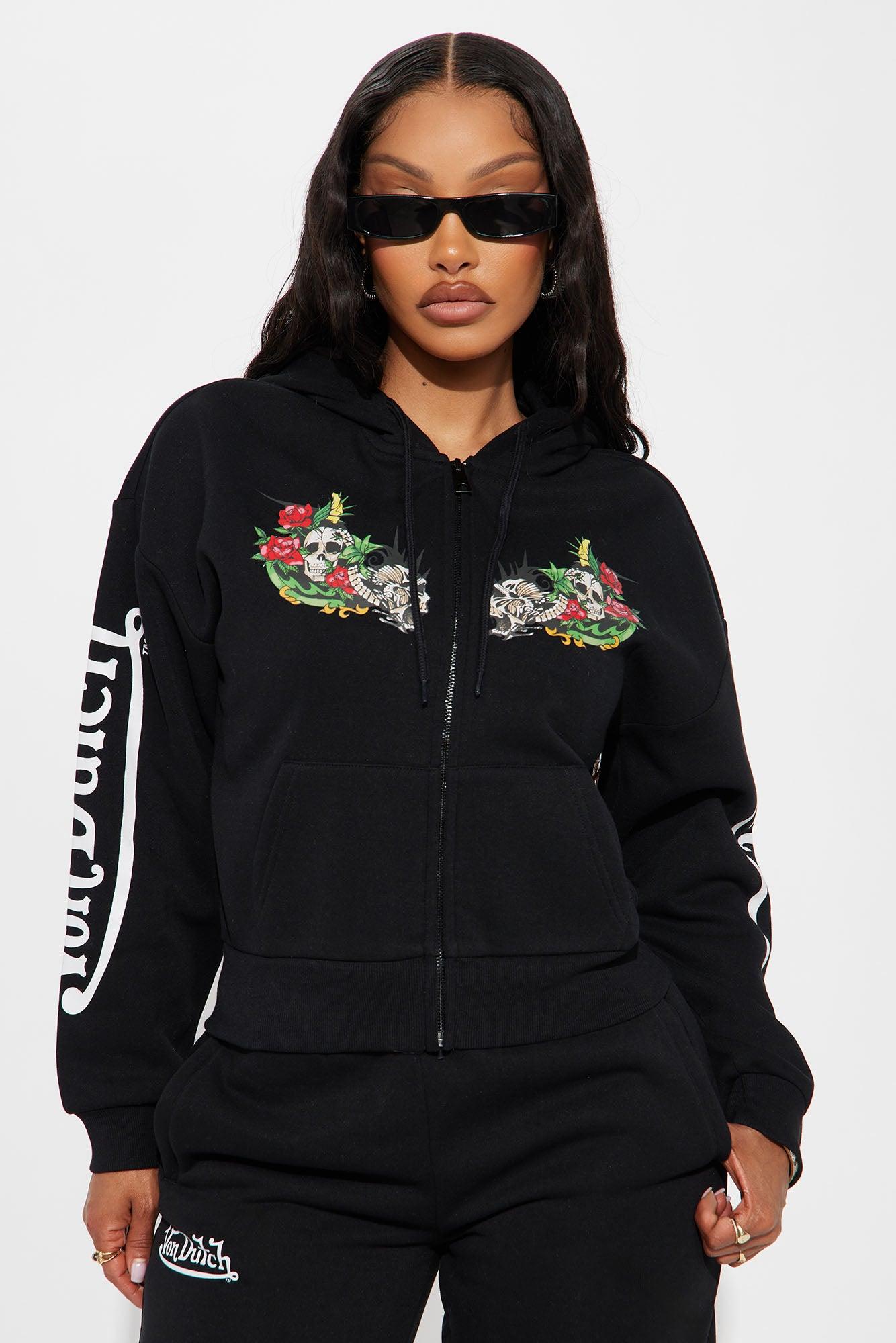 Von Dutch Skull Oasis Zip Up Hoodie - Black/combo Product Image