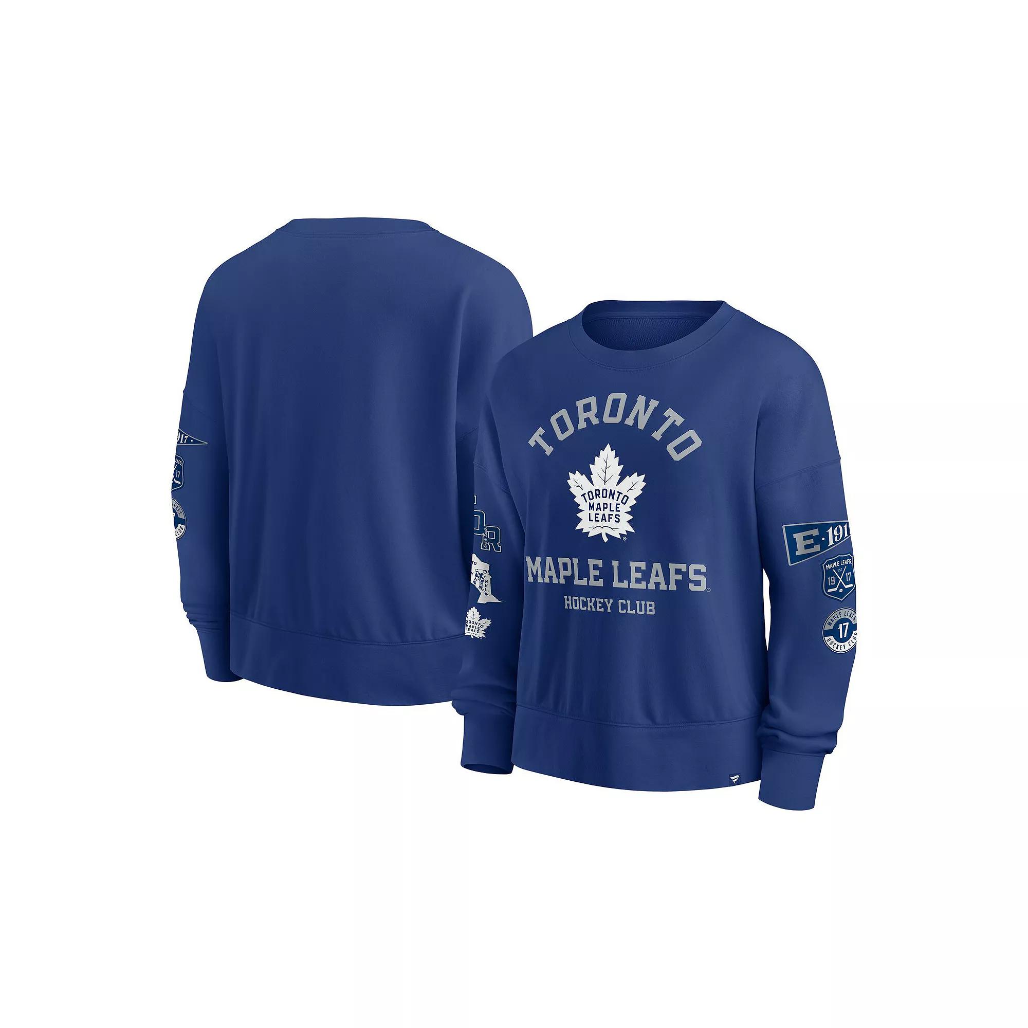 Women's Fanatics Blue Toronto Maple Leafs Go Team Pullover Sweatshirt, Size: Large, Mpl Blue Product Image