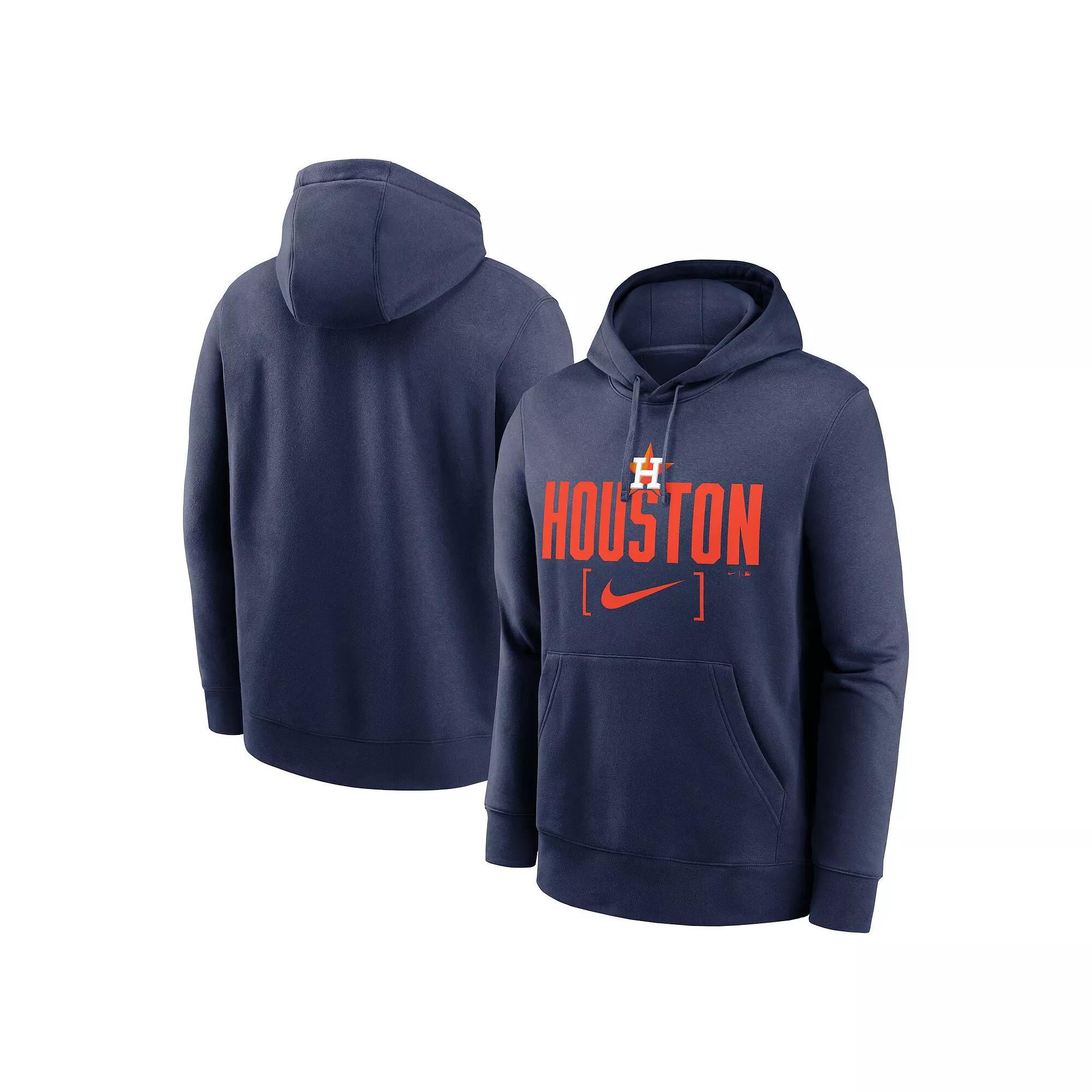 Men's Nike Navy Houston Astros Club Slack Pullover Hoodie, Size: Large, Blue Product Image