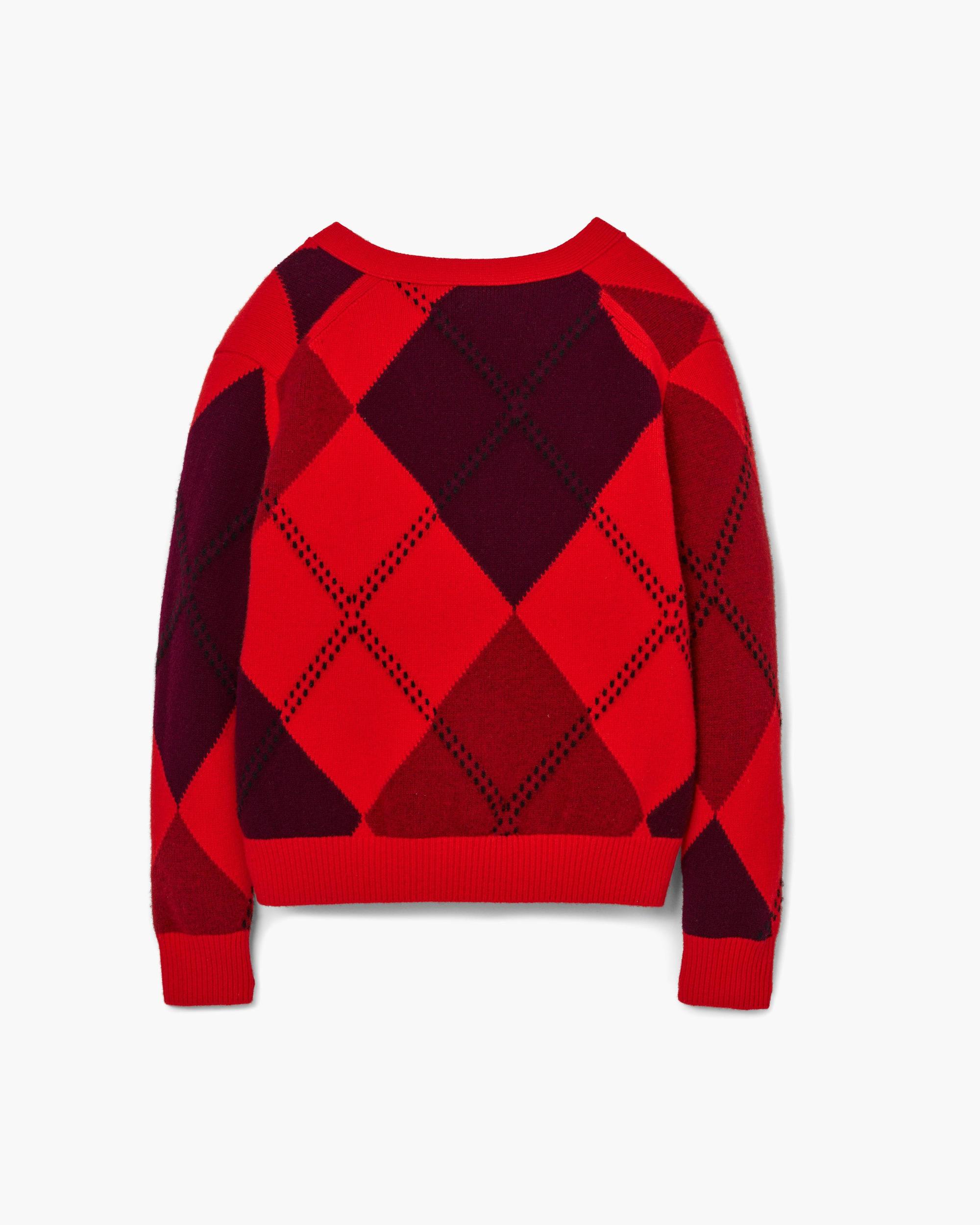 Preppy Daisy Argyle Cardigan Product Image