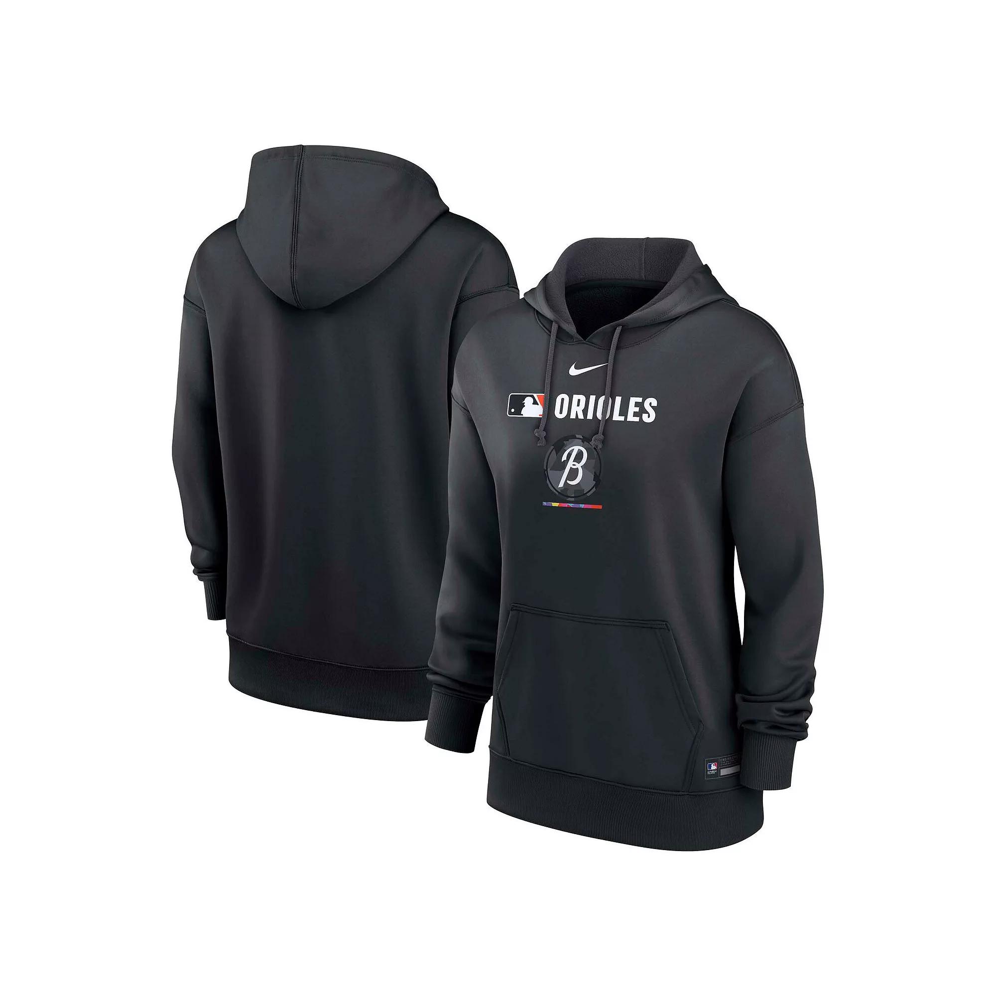 Women's Nike Black Baltimore Orioles Authentic Collection City Connect Performance Pullover Hoodie, Size: Large Product Image