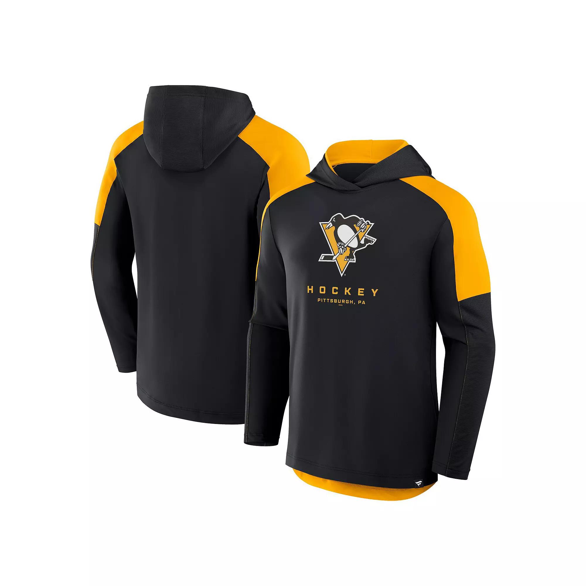 Men's Fanatics Black Pittsburgh Penguins Meta Game Transitional Pullover Hoodie,  Product Image