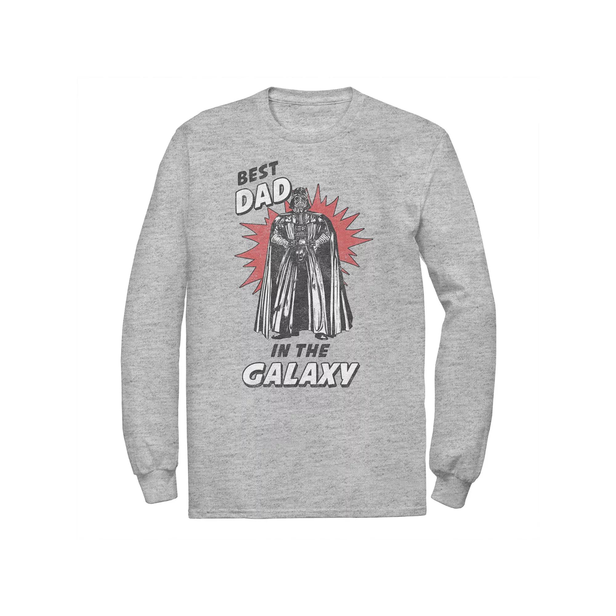 Big & Tall Star Wars Father's Day Best Dad In The Galaxy Vintage Vader Tee, Men's, Size: Large Tall, Athletic Grey Product Image