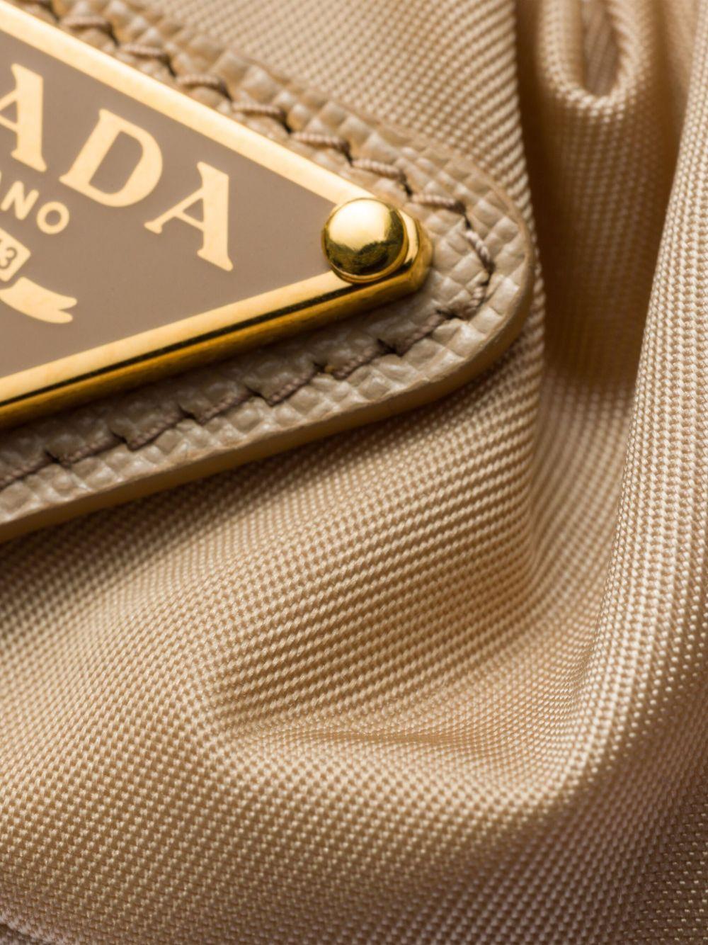 triangle-logo re-nylon scrunchie Product Image