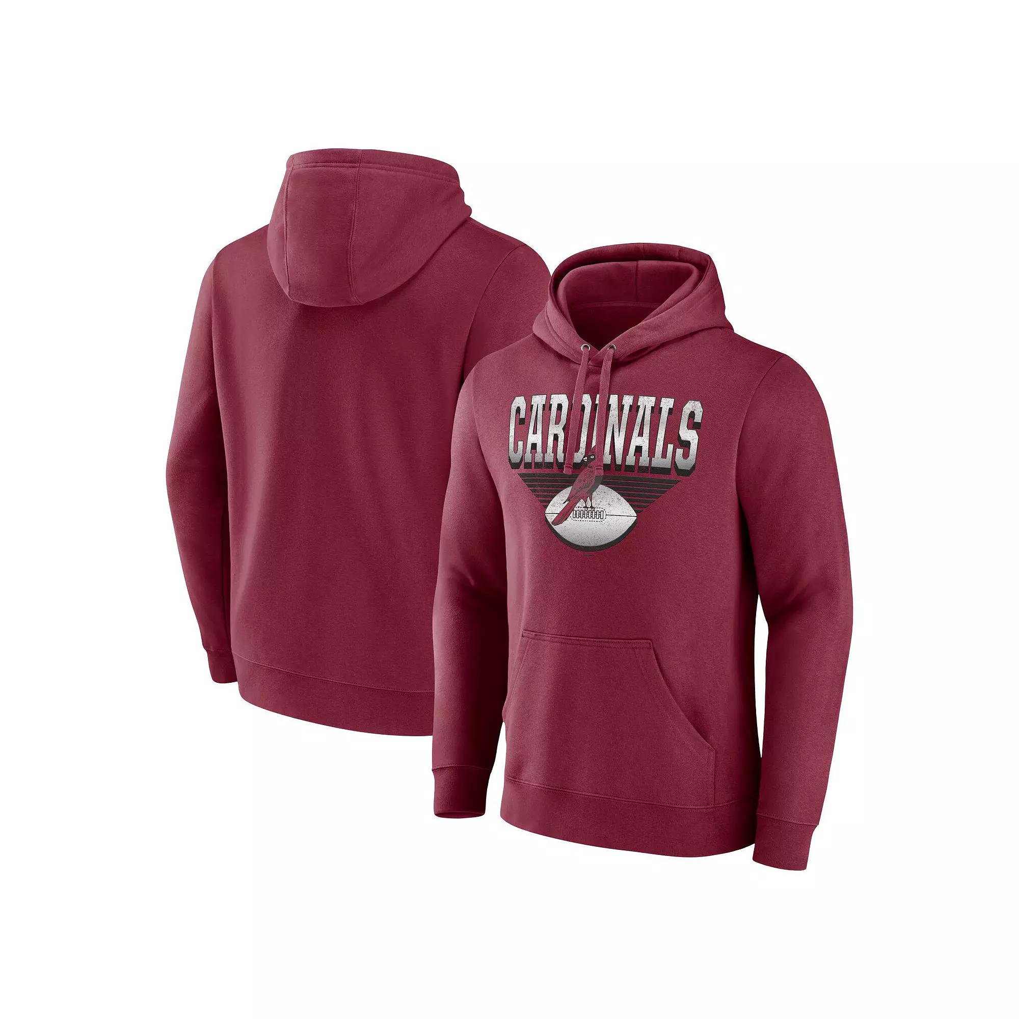 Men's Fanatics Cardinal Arizona Cardinals Geometric Chrome Pullover Hoodie,  Product Image