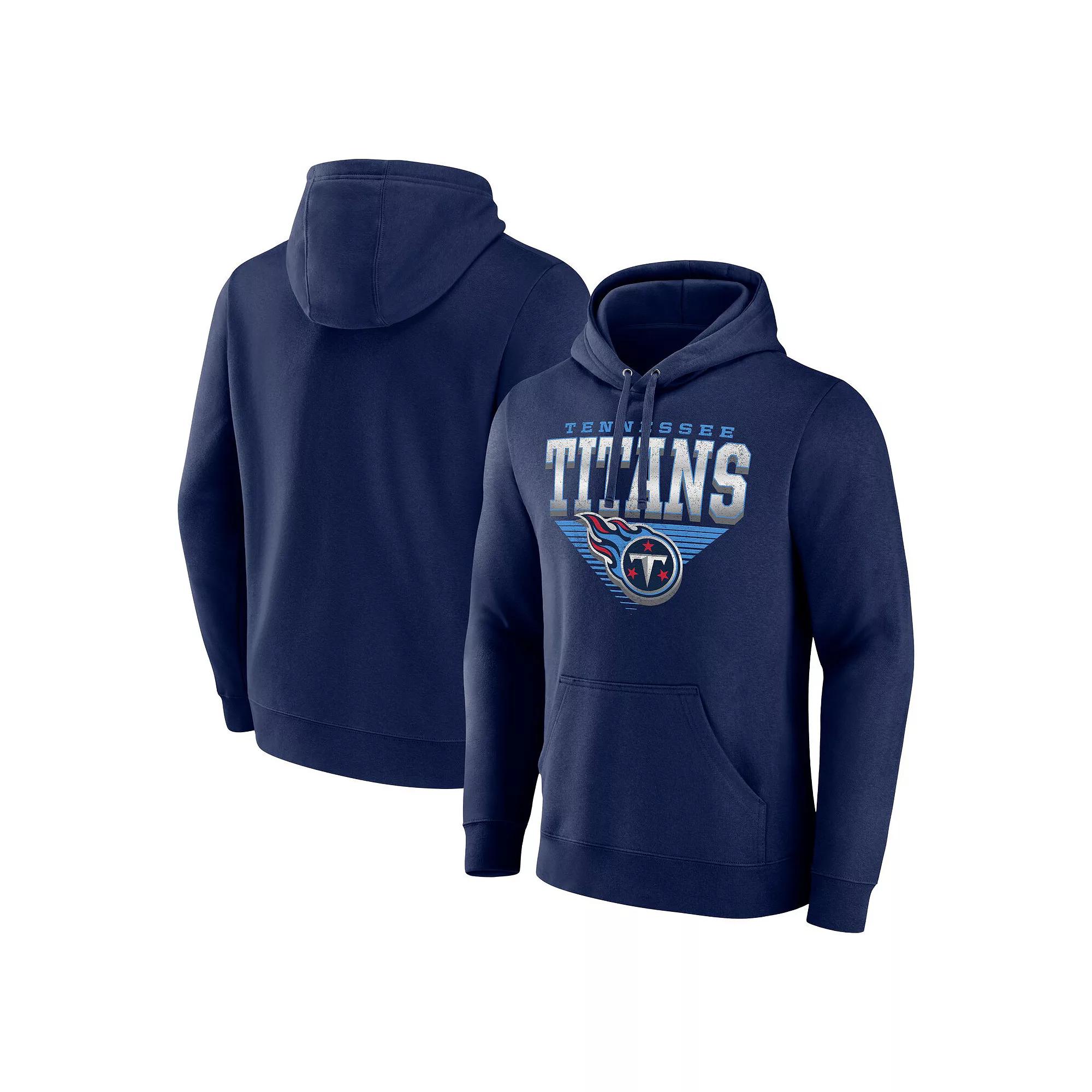 Men's Fanatics Navy Tennessee Titans Geometric Chrome Pullover Hoodie, Size: XL, Blue Product Image