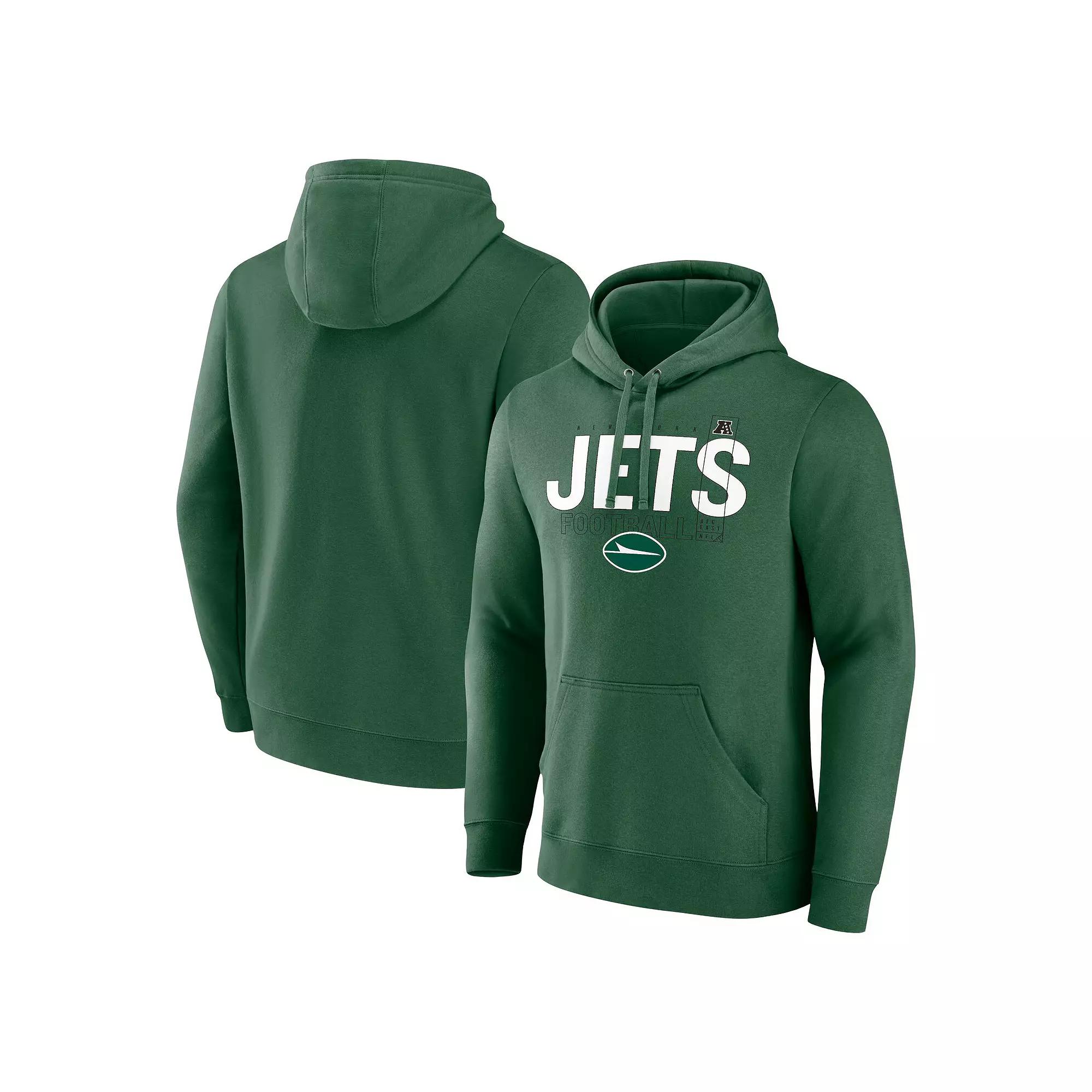Men's Fanatics Green New York Jets Pylon Outline Pullover Hoodie,  Product Image